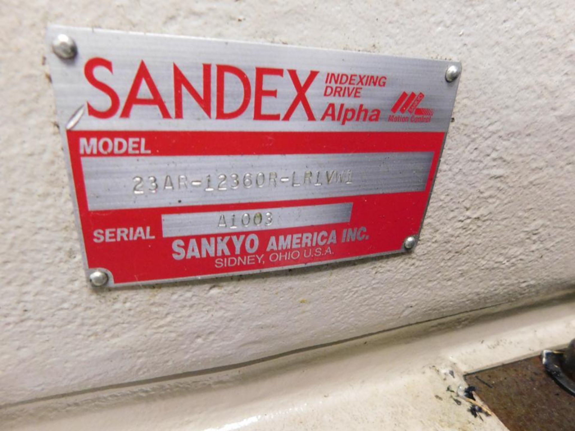 Sandex Indexing Drive on Heavy Duty Steel Table - Image 3 of 3