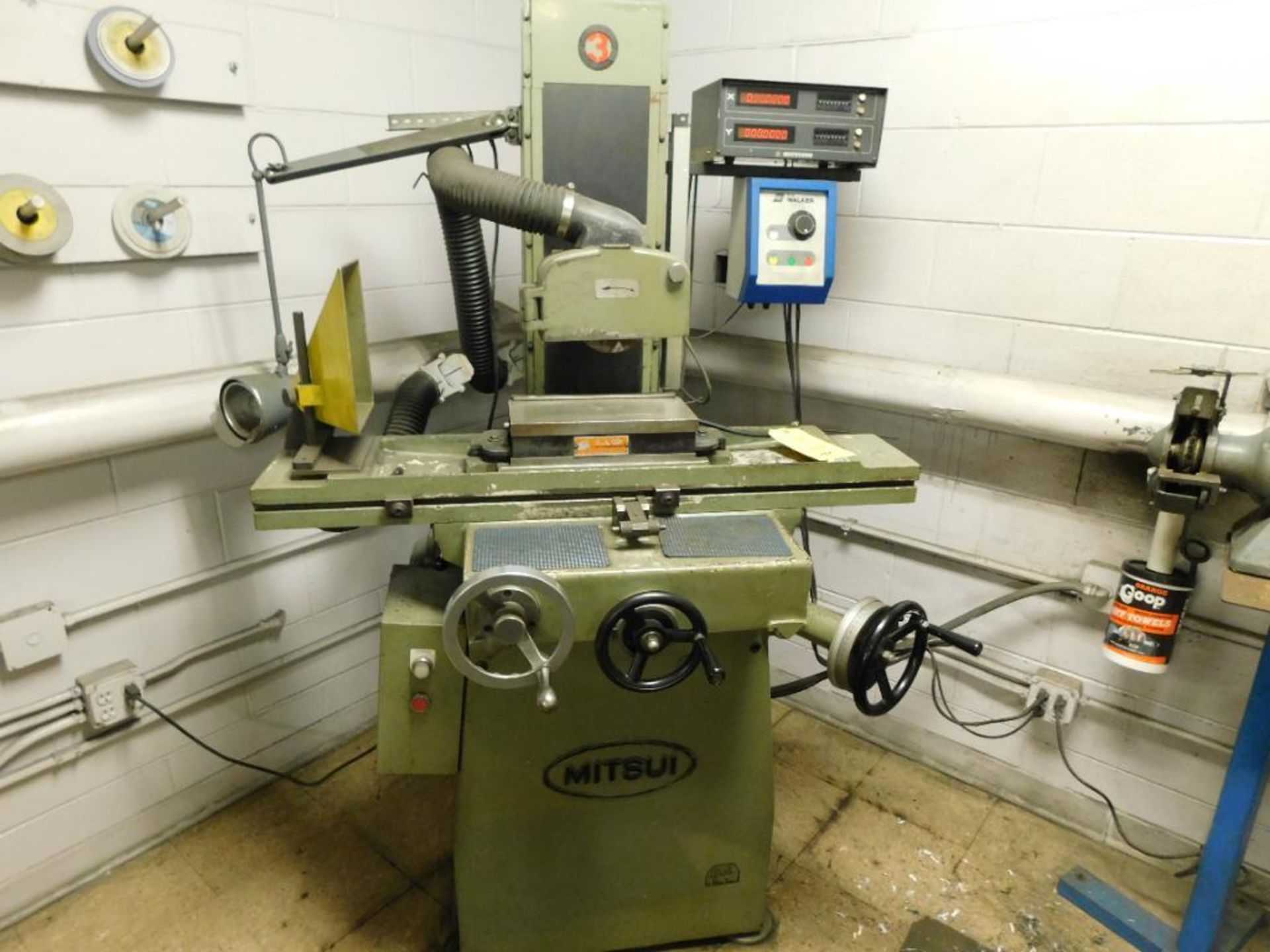 Mitsui 200 MH, Surface Grinder w/6" x 12" Electro Magnetic Chuck, Mitutoyo 2-Axis DRO, S/N 81093007