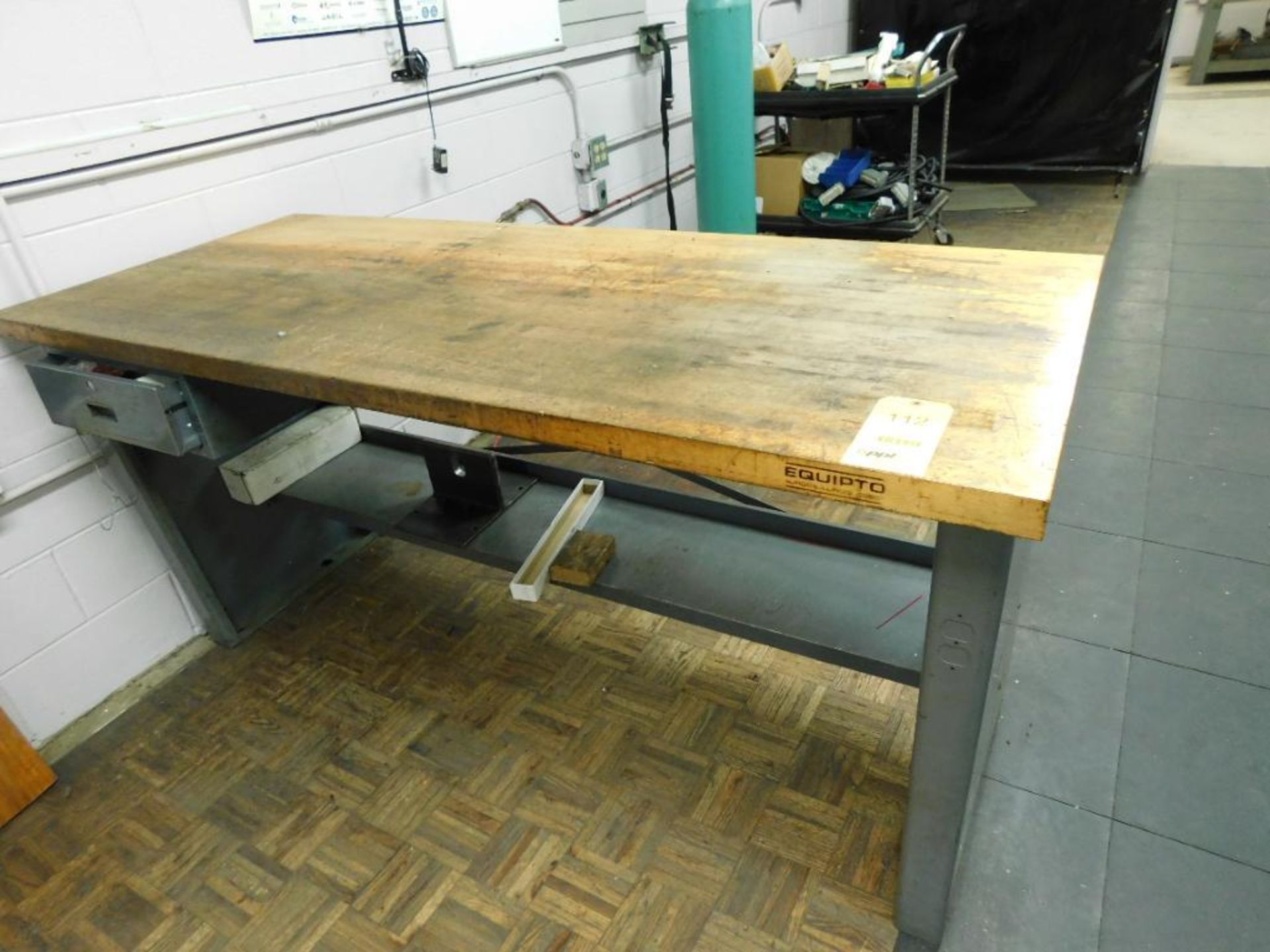 LOT: (2) Equipto 30" x 72" Maple Top Workbenches