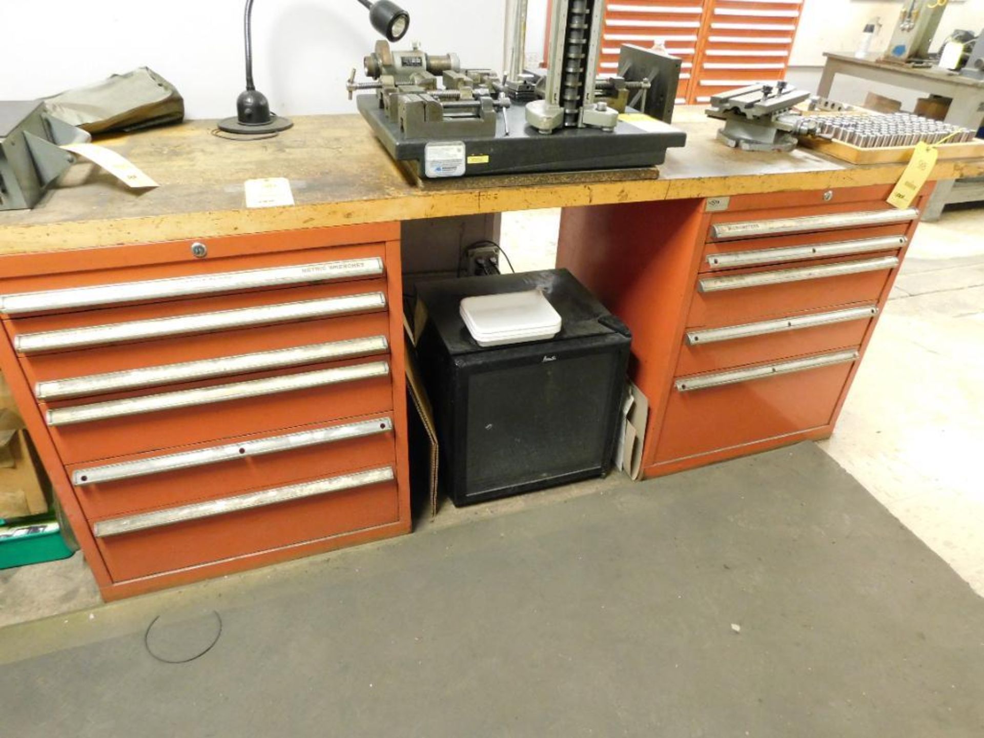LOT: (2) Lista Tooling Cabinets w/Maple Top