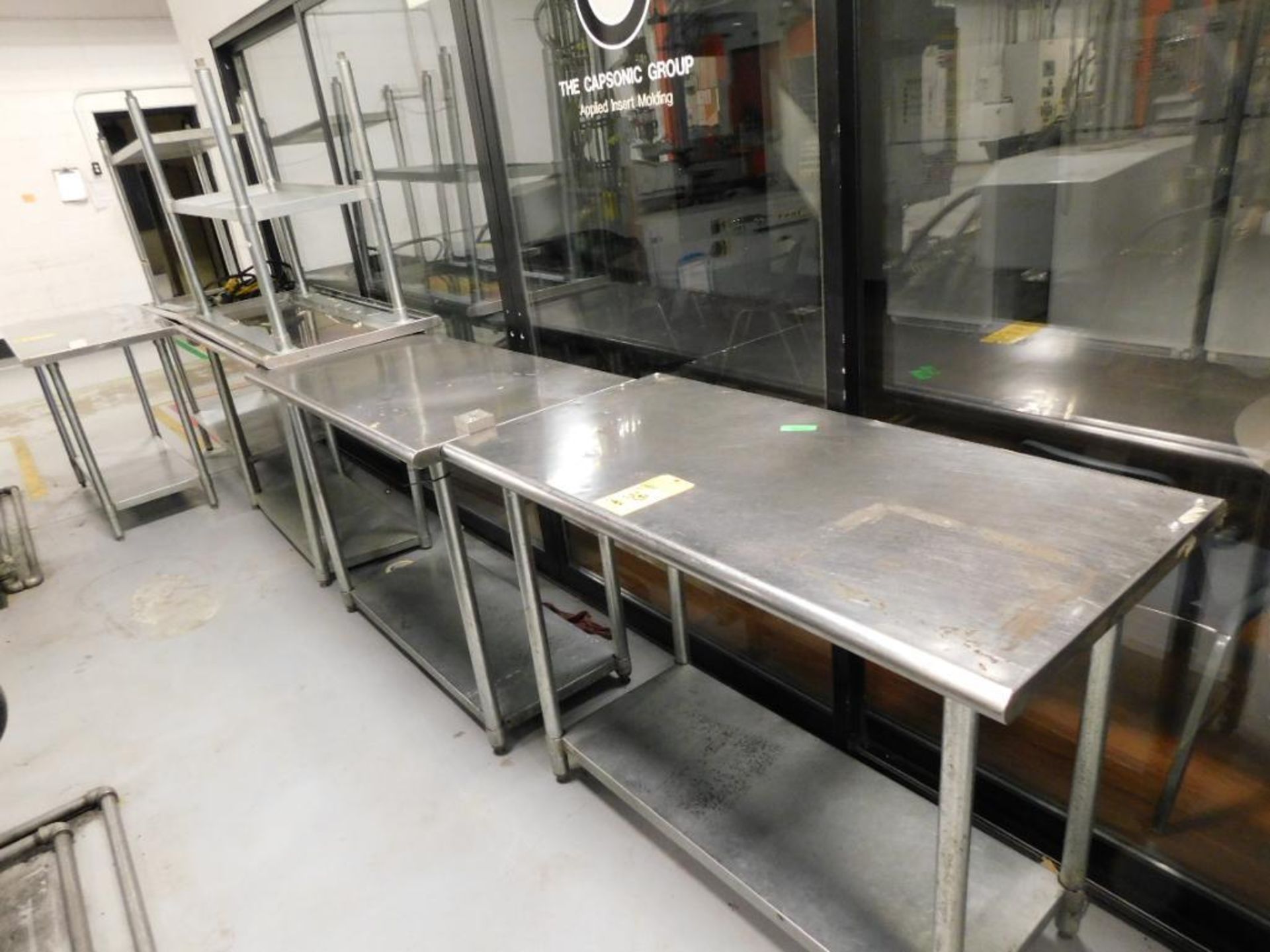 LOT: (7) 24" x 48" Stainless Top Tables