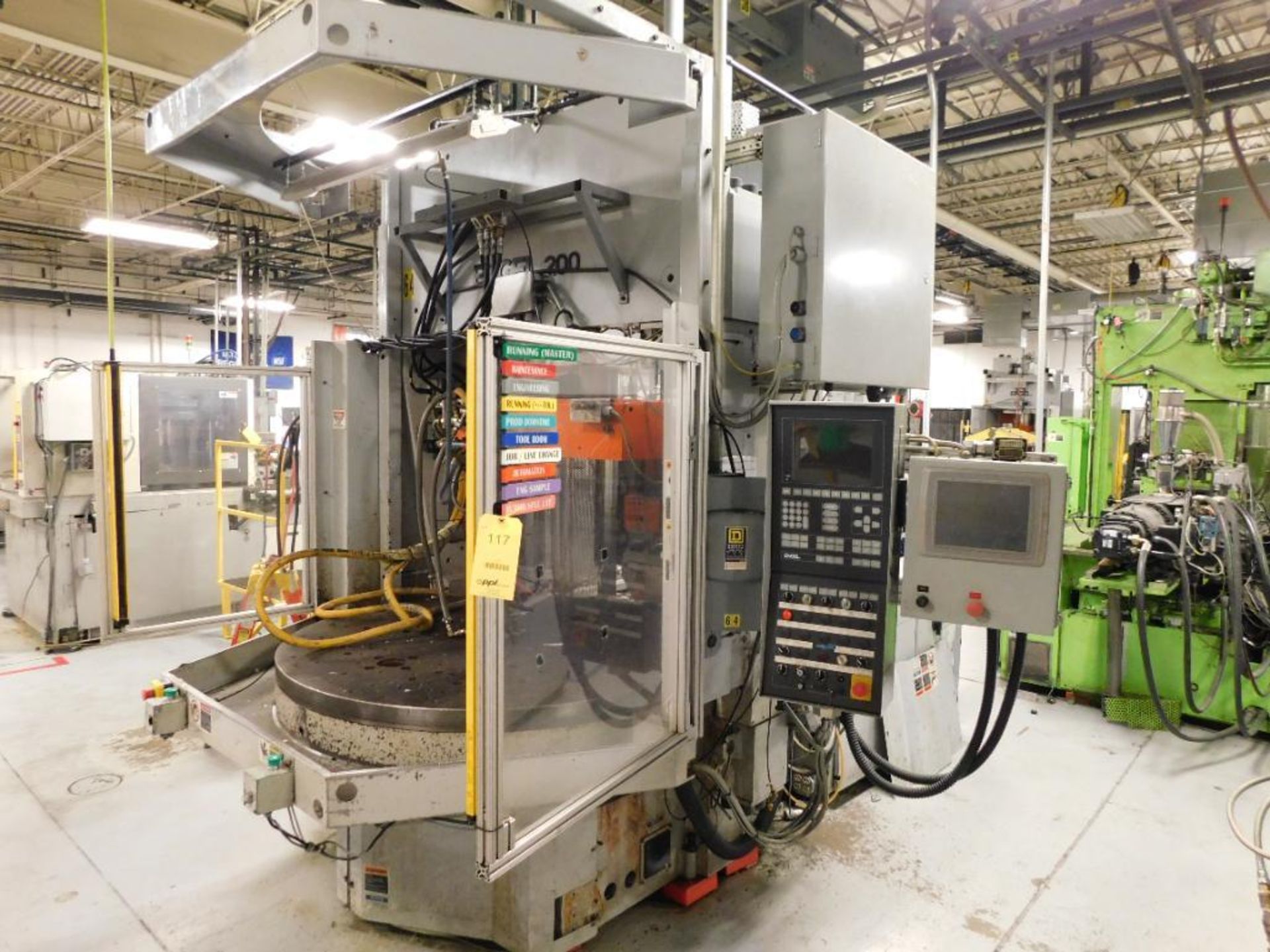 2003 Engel IN700H/200WP Plastic Injection Molding Machine, 200-Ton Capacity, Vertical, S/N 71504/200 - Image 2 of 5