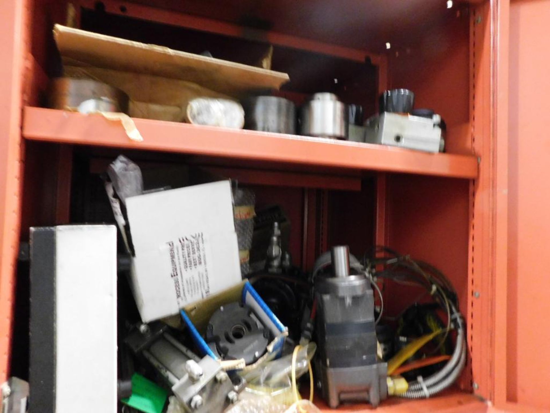 LOT: (2) Vidmar Cabinets w/Contents of Hydraulic Valves & Lubricants