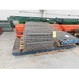LOT: Pallet Rack, (8) 8' Uprights, (2) 12' Uprights, (35) 8' Crossbars, Plate Steel and Wire Decking