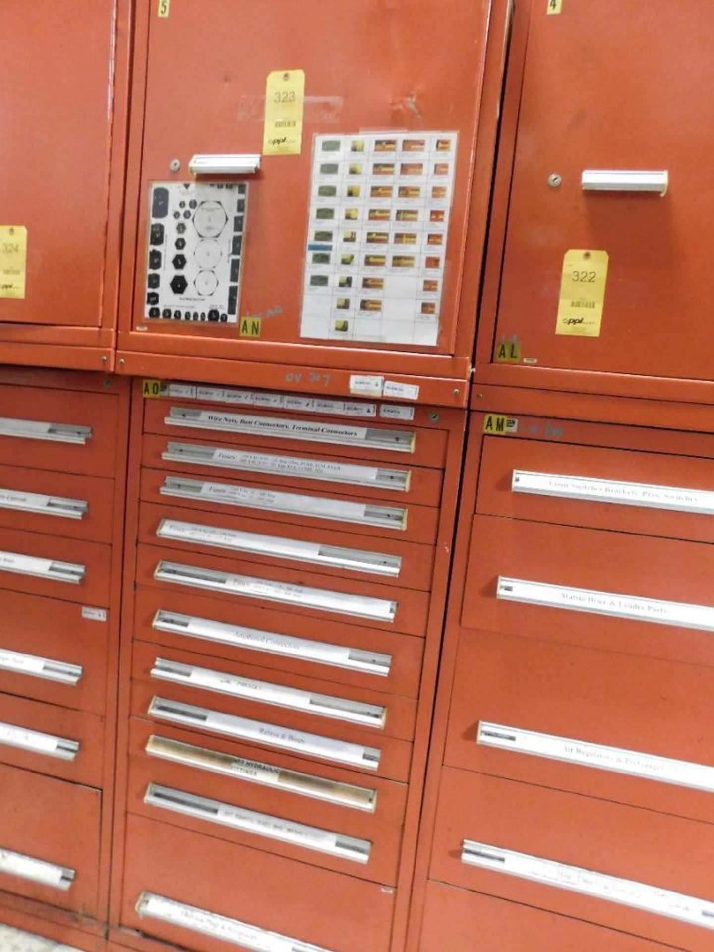 LOT: (2) Vidmar Cabinets w/Contents of Fuses, Relay & Connectors