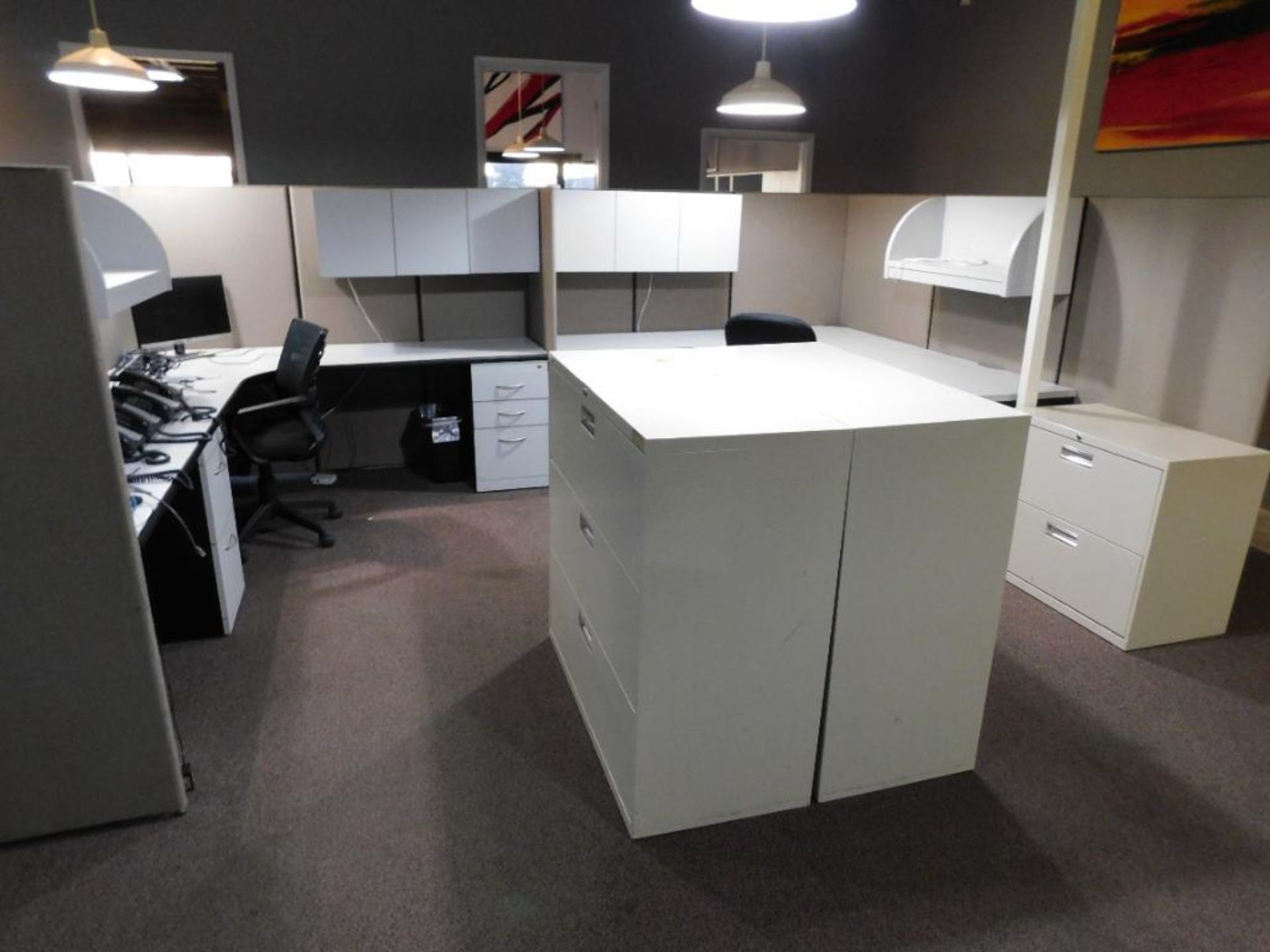 LOT: Contents of Main Office "Renner Drive Side" Reception Area: (9) Cubicle Work Stations, Assorted - Image 4 of 9