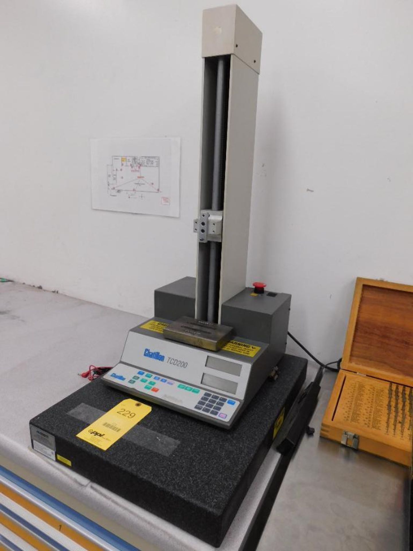 Chatillon TCD200 Motorized Force Tester on Granite Surface Plate