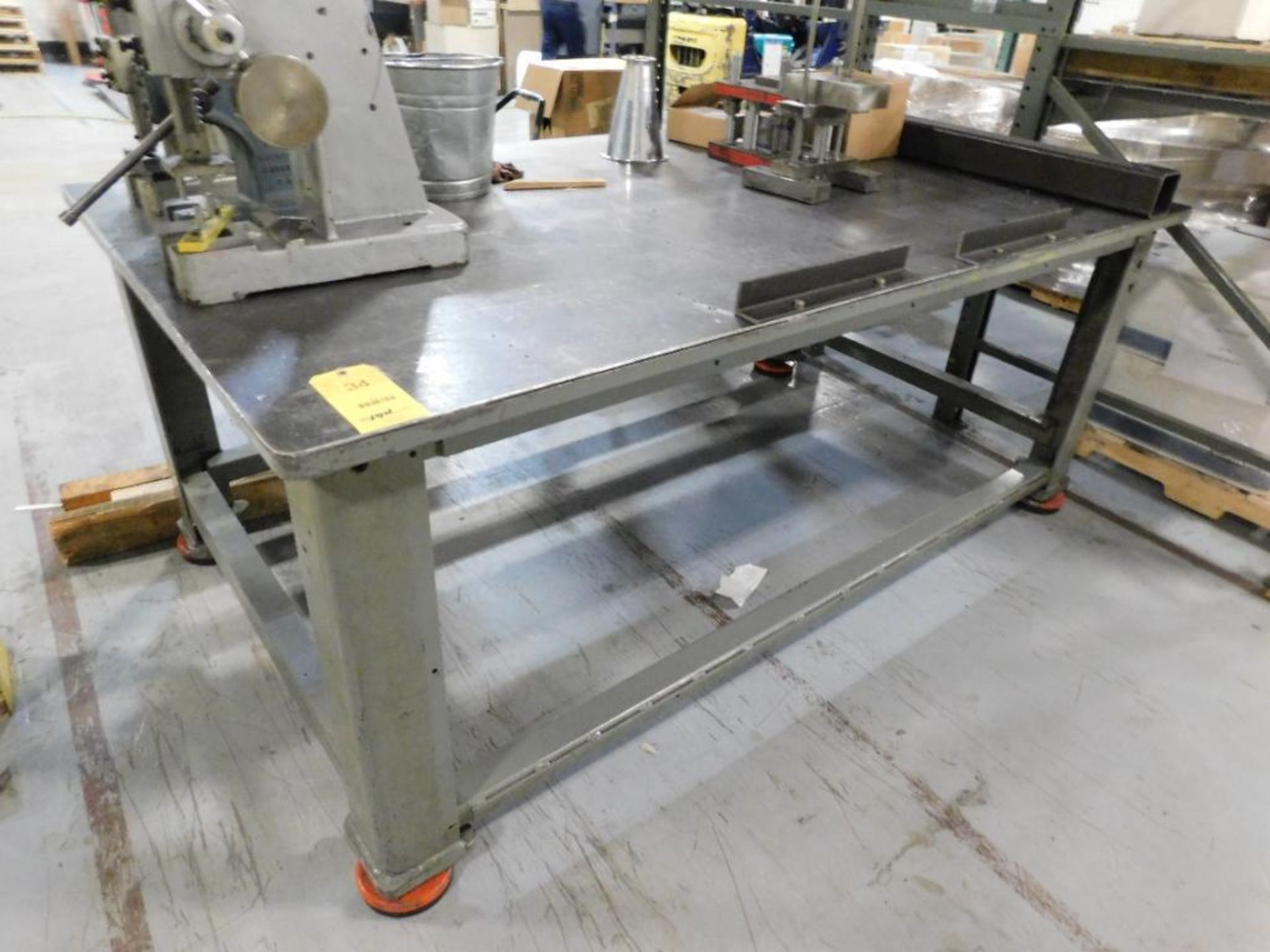 51" x 89" x 1-1/4" Steel Fabrication Table