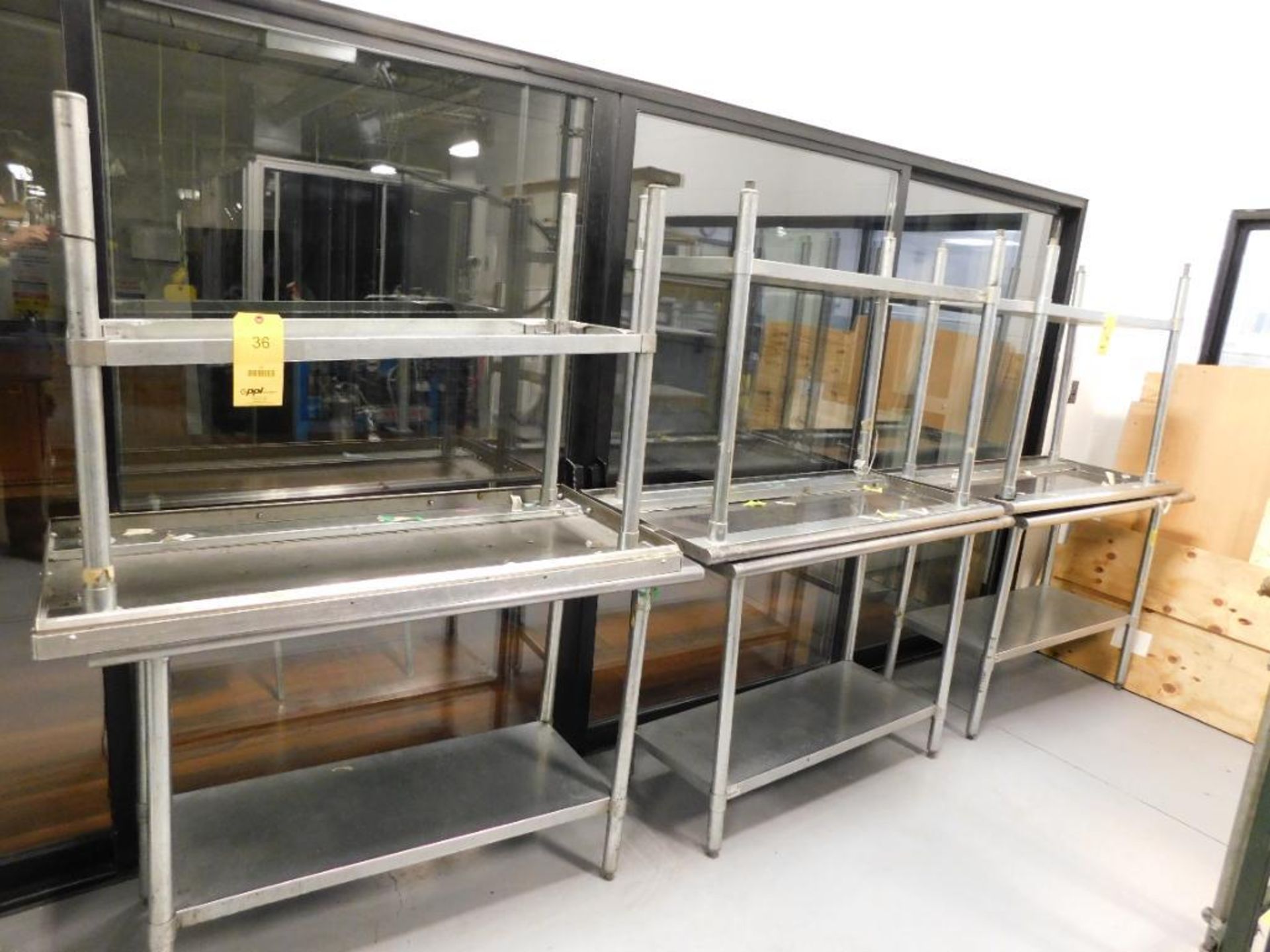 LOT: (6) 24" x 48" Stainless Top Tables