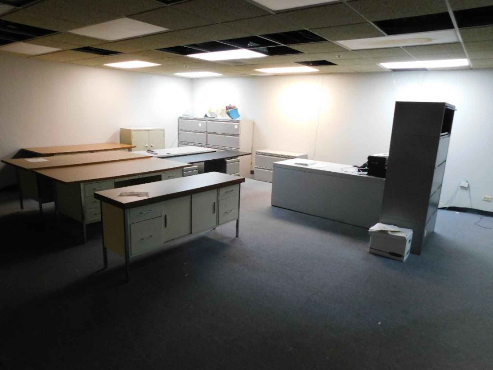 LOT: Contents of 2nd Floor Offices (NO ELEVATOR): Desks, File Cabinets, Book Cases, Chairs, Tables, - Image 9 of 9