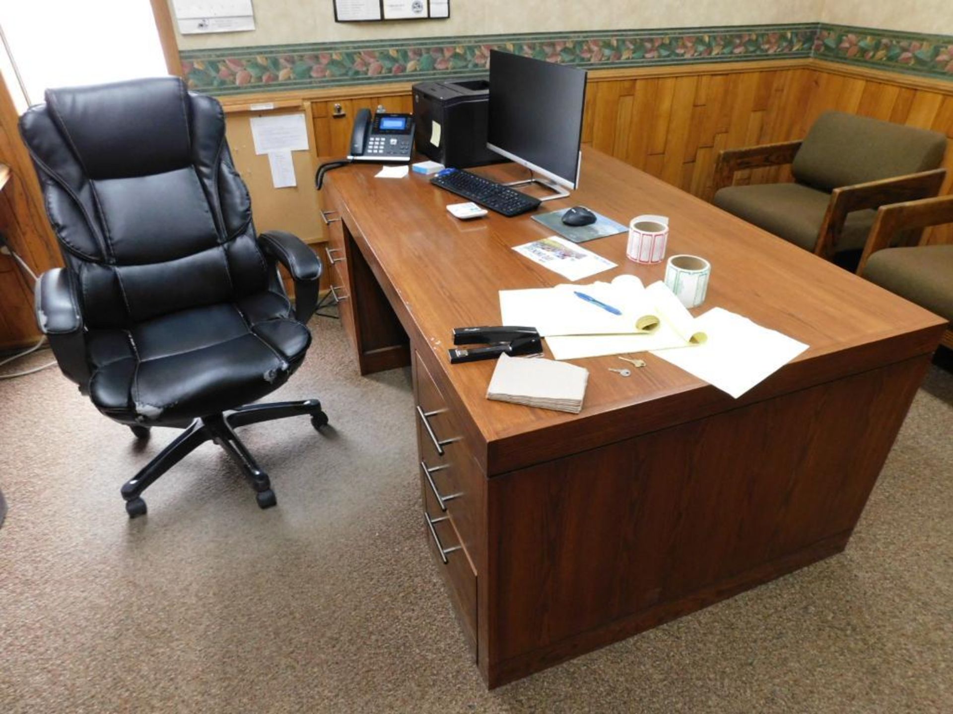 LOT: Contents of Main Office (NO ART, NO ELECTRONICS, NOTHING ATTACHED TO WALLS) - Image 9 of 27