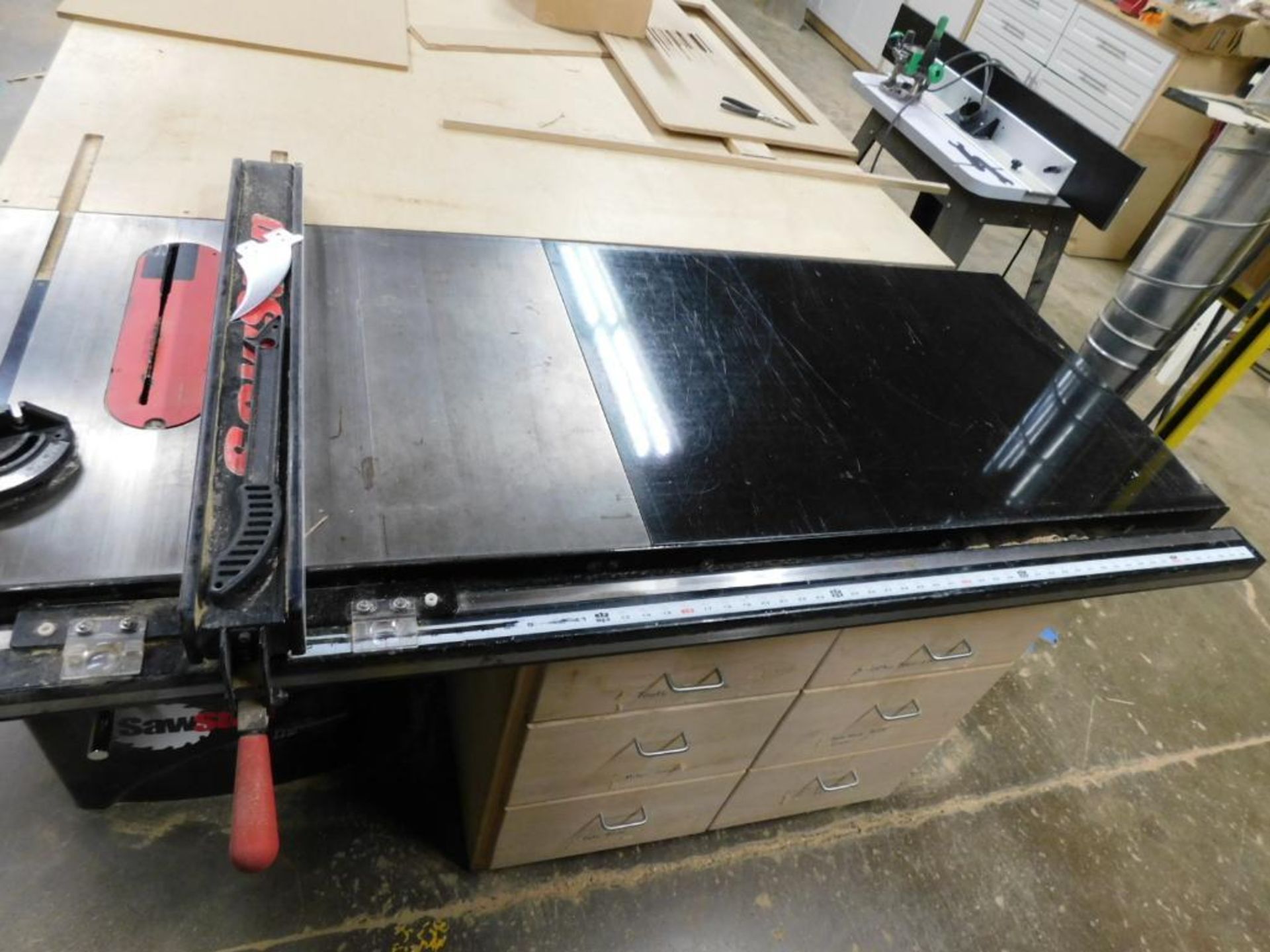 Sawstop Table Saw, Model PCS- 31230, S/N P143532354 (2014), 3 HP, Tilting Arbor, Fence - Image 4 of 6