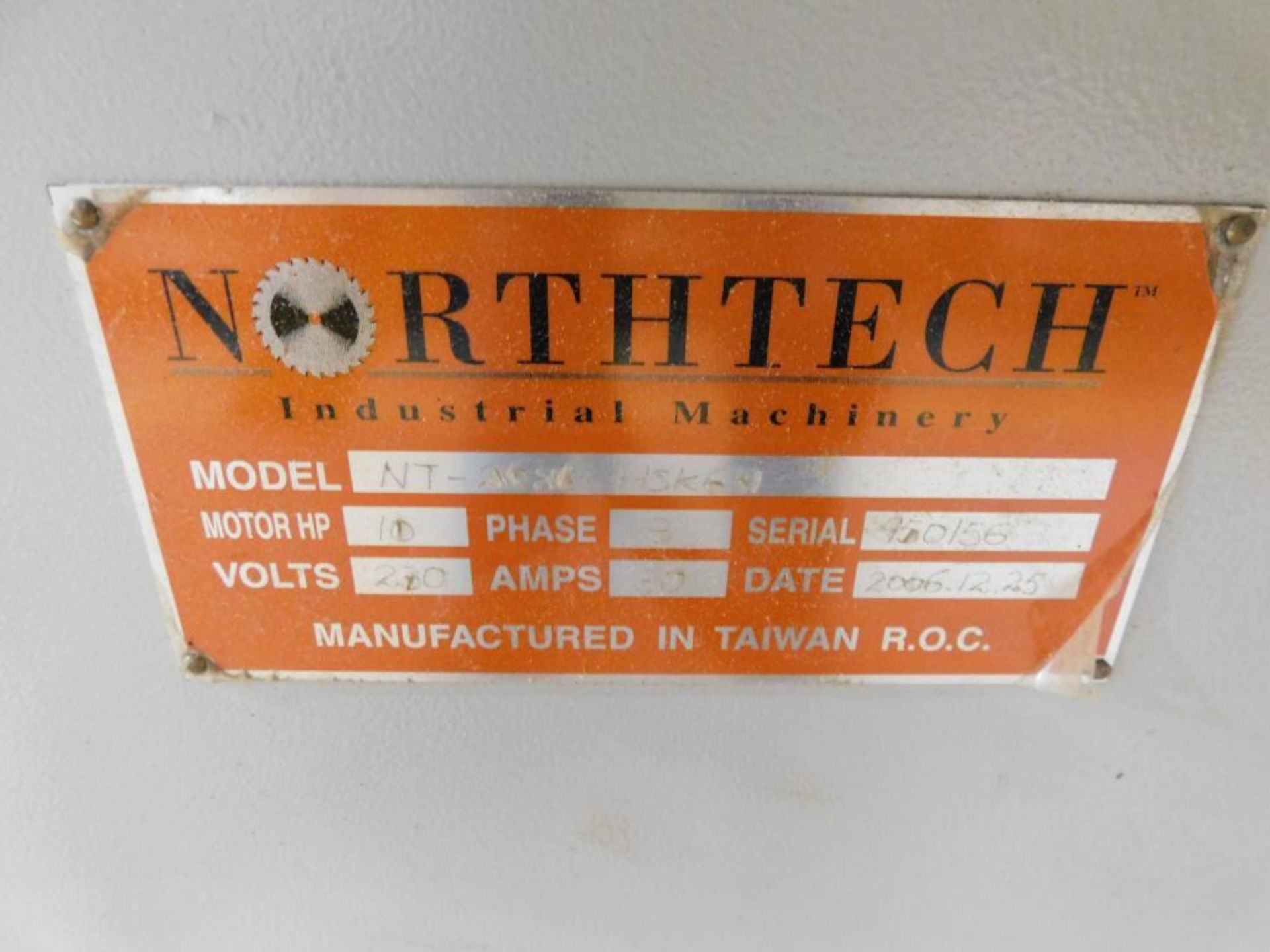 Northtech Quick Change Twin Head Spindle Shaper, Model NT-2080-HSK63F, S/N 950156 (2006), 10 HP (x2) - Image 12 of 13