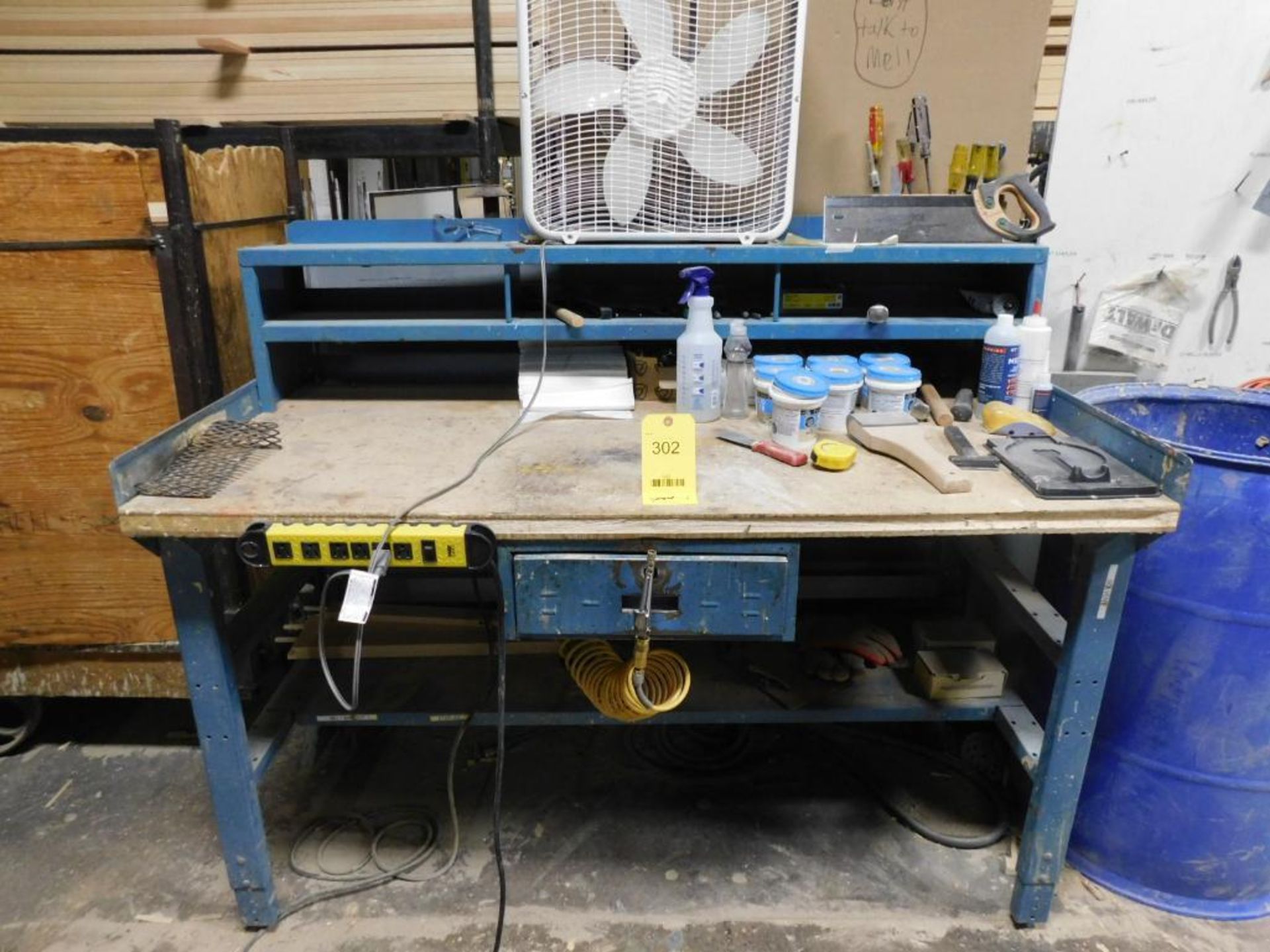 LOT: (3) Workbenches w/Assorted Hand Tools, Fillers, etc.
