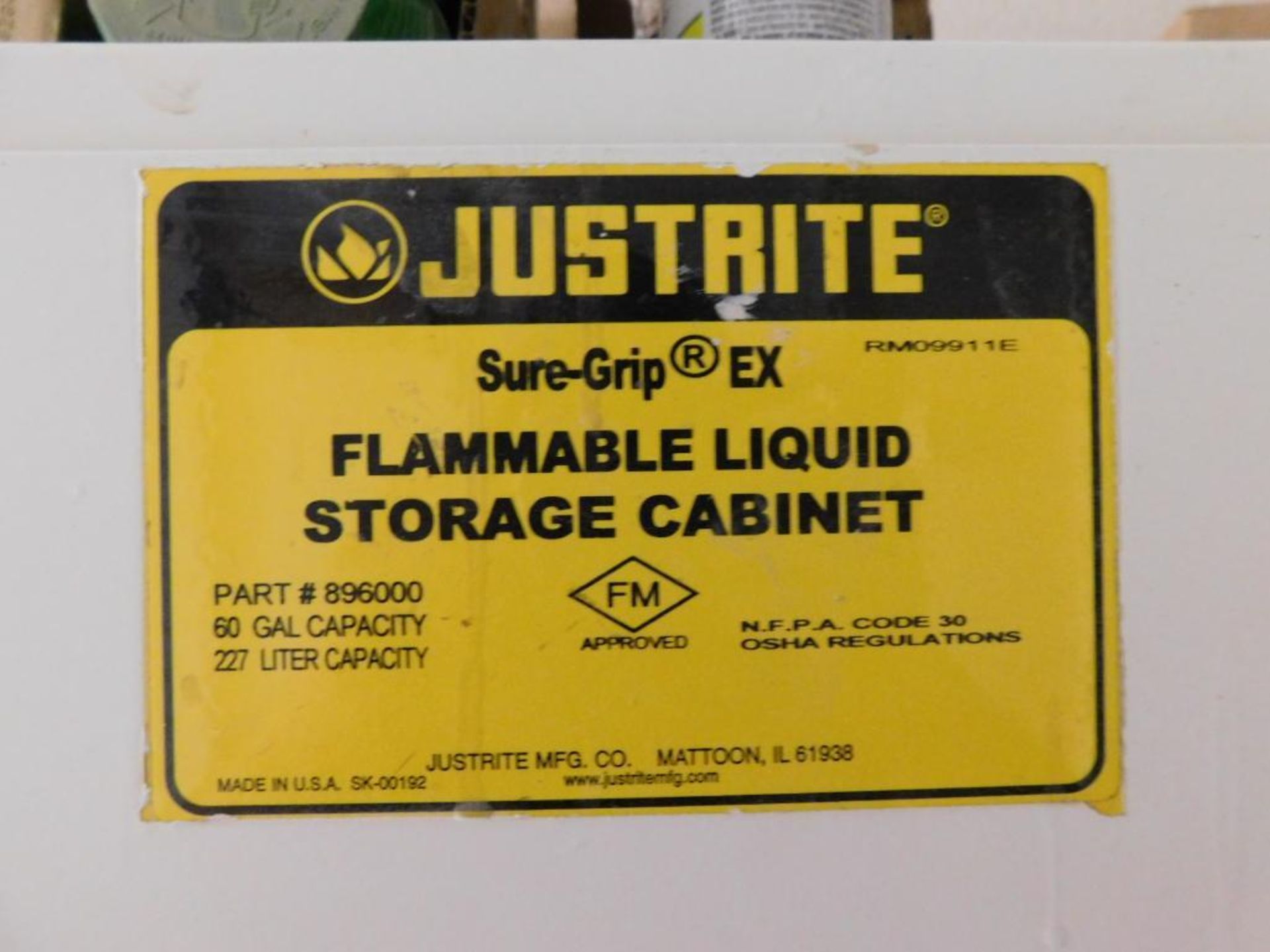 Justrite 60-Gallon Flammable Liquid Storage Cabinet - Image 3 of 3