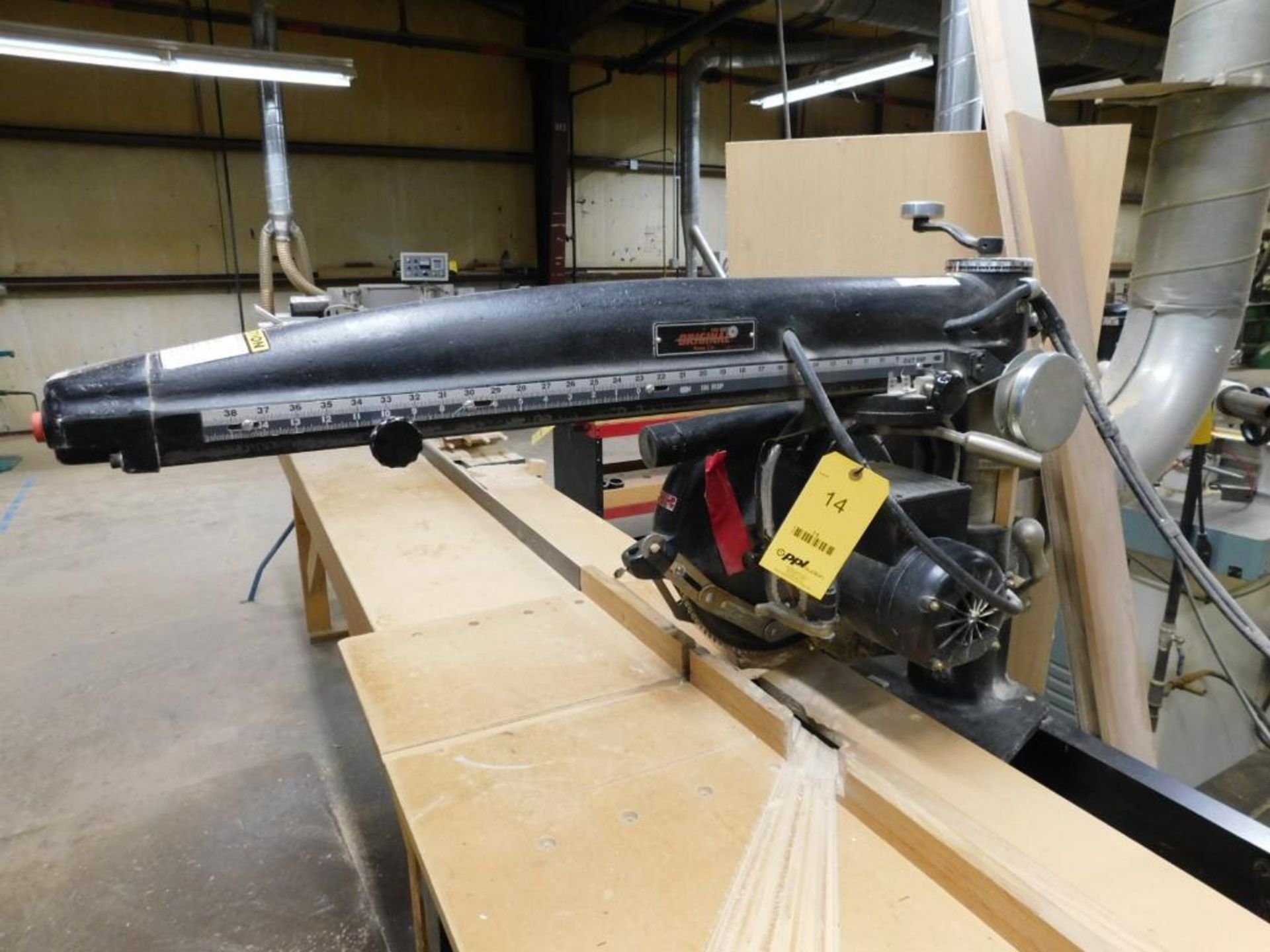 The Original Saw Co. Radial Arm Saw, Model 3546, 18" Throw, 16" Blade, S/N 000900966 - Image 3 of 6