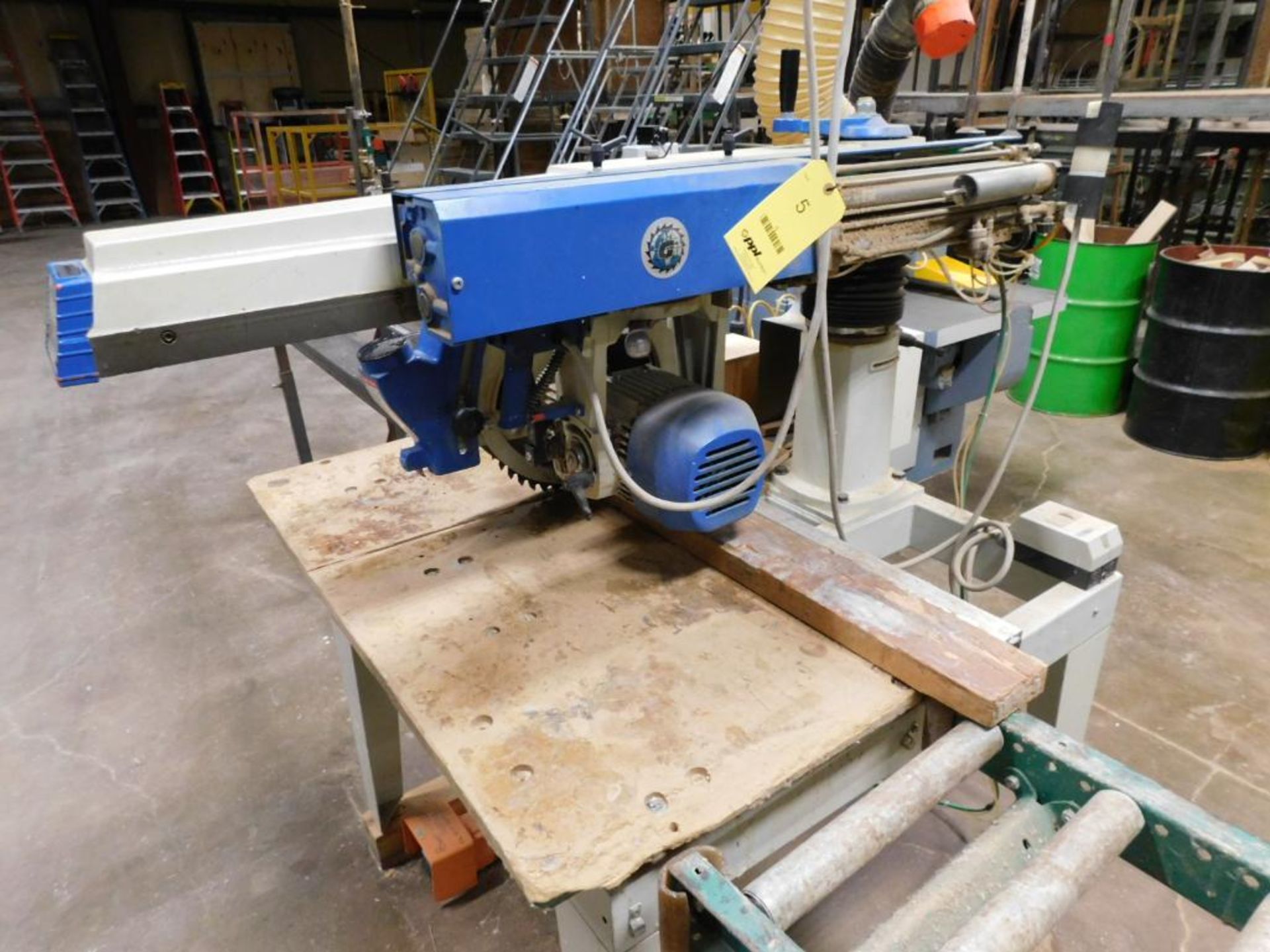 OMGA Radial Arm Saw, Model Radial 700/7 FM US, S/N 01-276003 (2000) Power Feed Foot Pedal, Stock Sto - Image 7 of 10