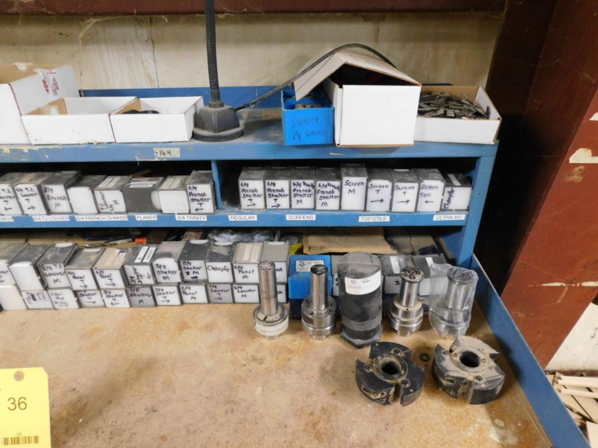 LOT: Large Assortment of Insert Knives & Assorted HSK Tool Holders w/Work Bench - Image 2 of 4