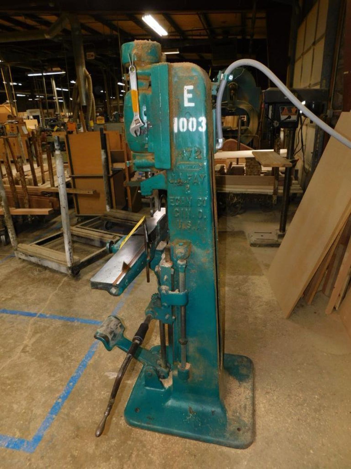 J.A. Fay & Egan Vertical Mortising/Pocket Bore Machine, Model 472, S/N 130798, 4"W x 32"L Work Table - Image 6 of 8