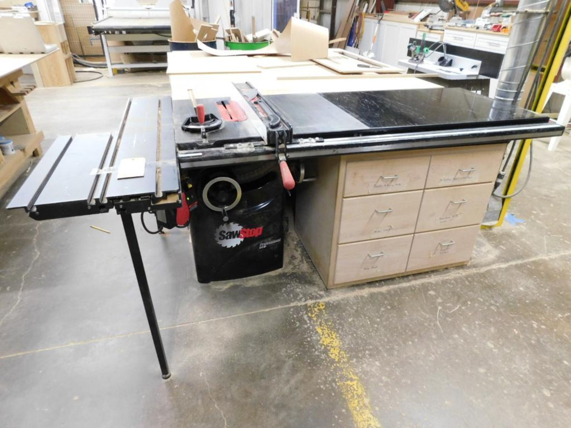 Sawstop Table Saw, Model PCS- 31230, S/N P143532354 (2014), 3 HP, Tilting Arbor, Fence