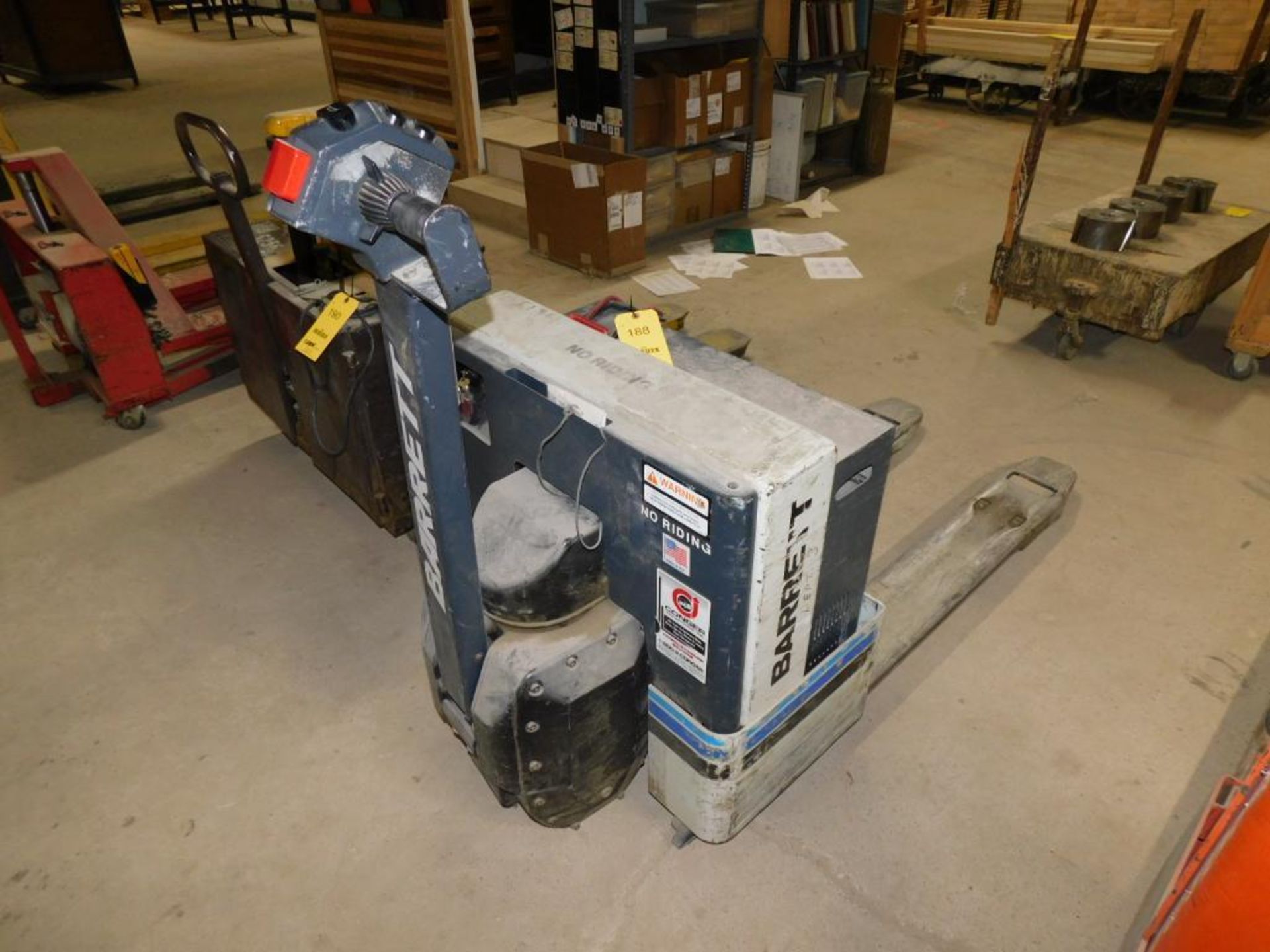 Barrett Walk Behind Electrohydraulic Pallet Jack, Model EWP-40, S/N 38-12500, 24v System, 4500 lb. t