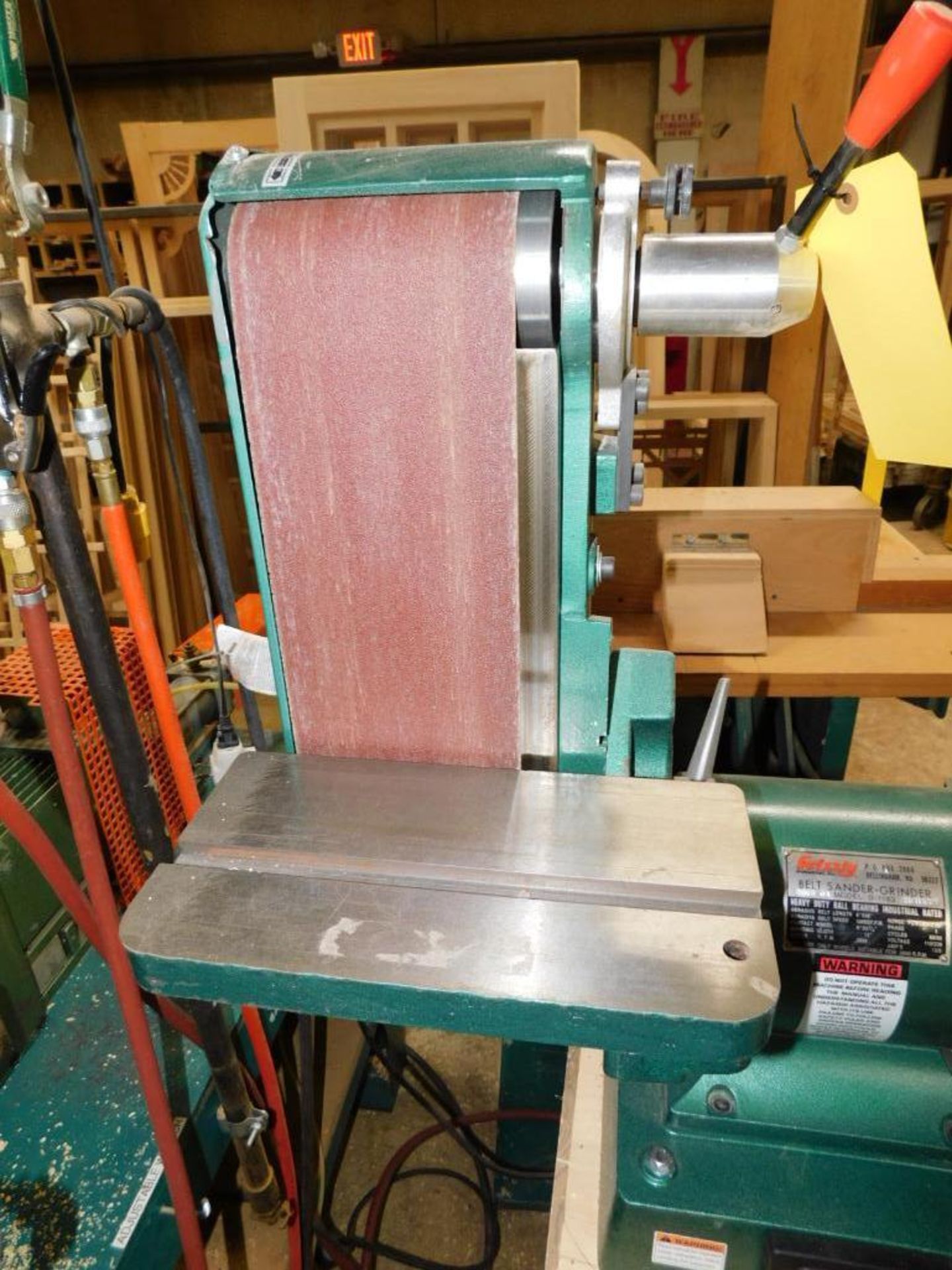 Grizzly Combo Belt Sander/Disc Grinder, Model G-1183, S/N 8040007 (2008), 6" Belt, 12" Grinder Wheel - Image 3 of 5