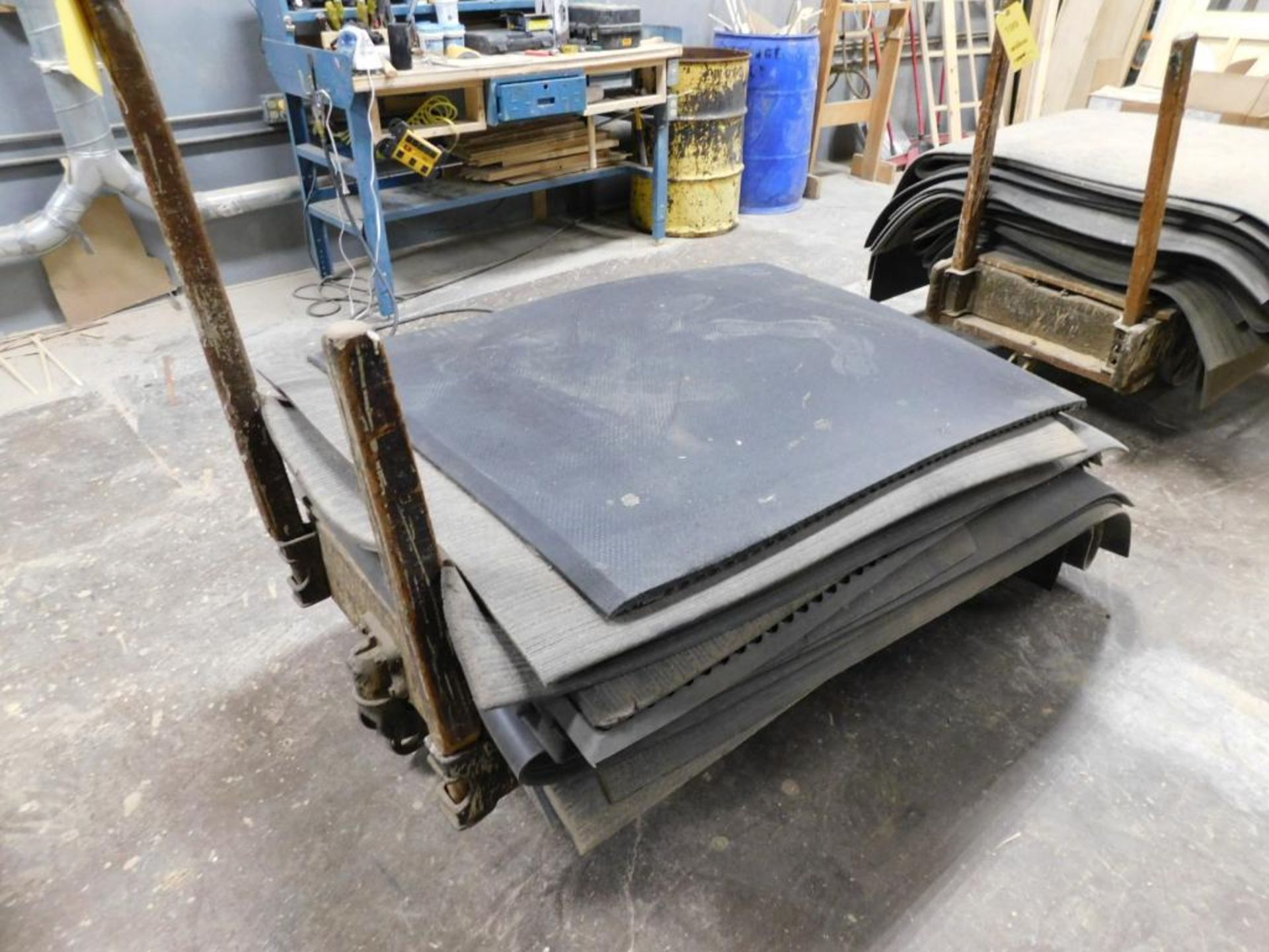 LOT: Steel Wheel Shop Cart w/Anti Fatigue Mats - Image 2 of 2