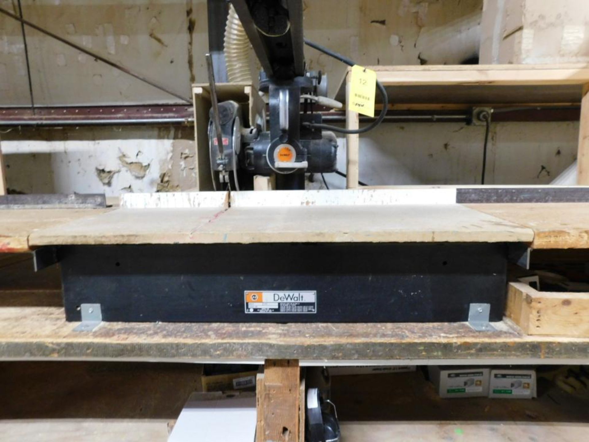 Dewalt Radial Arm Saw, Model 3526, S/N 83420006, 24" Throw, 14" Blade - Image 5 of 7