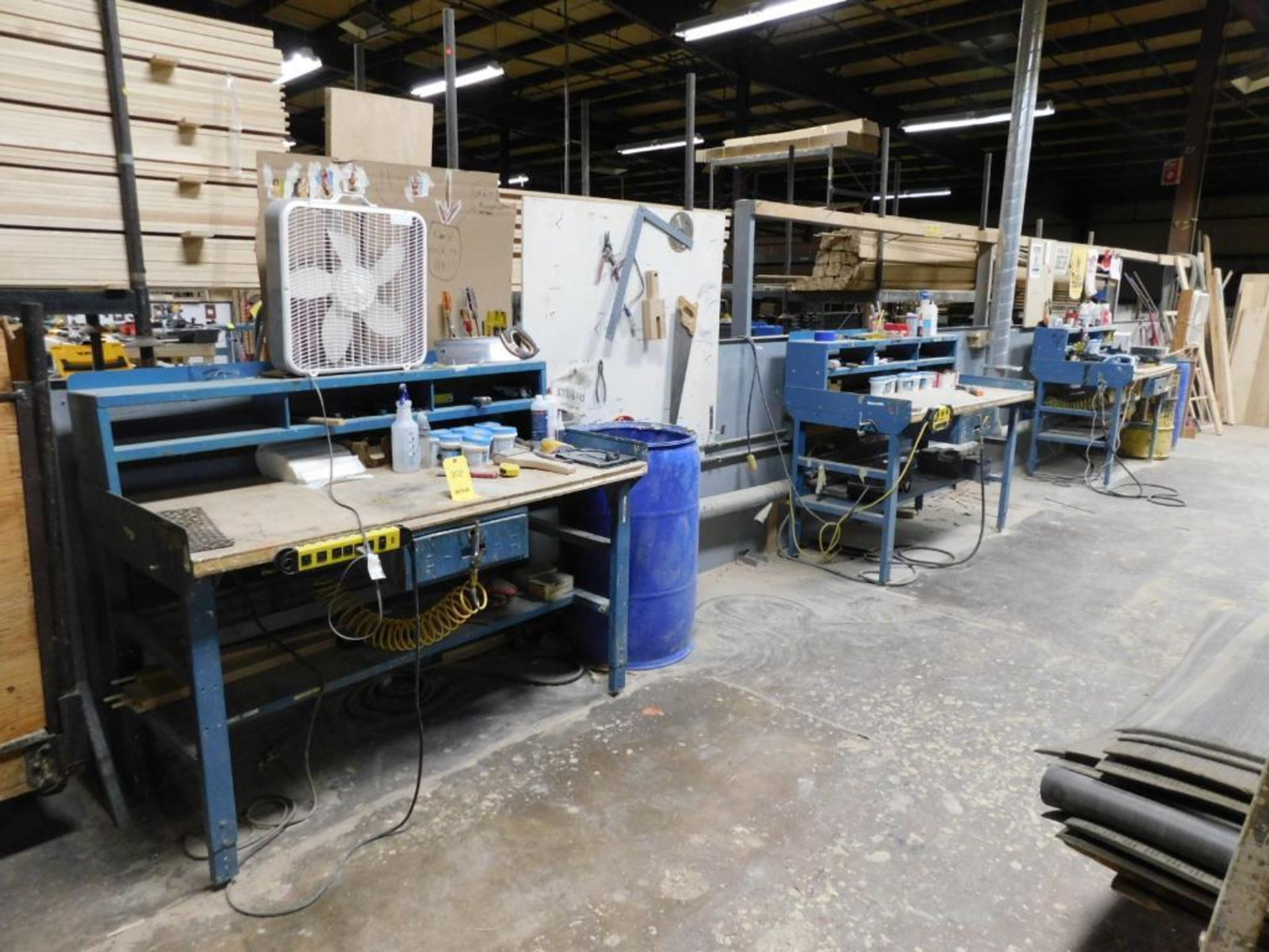 LOT: (3) Workbenches w/Assorted Hand Tools, Fillers, etc. - Image 2 of 4