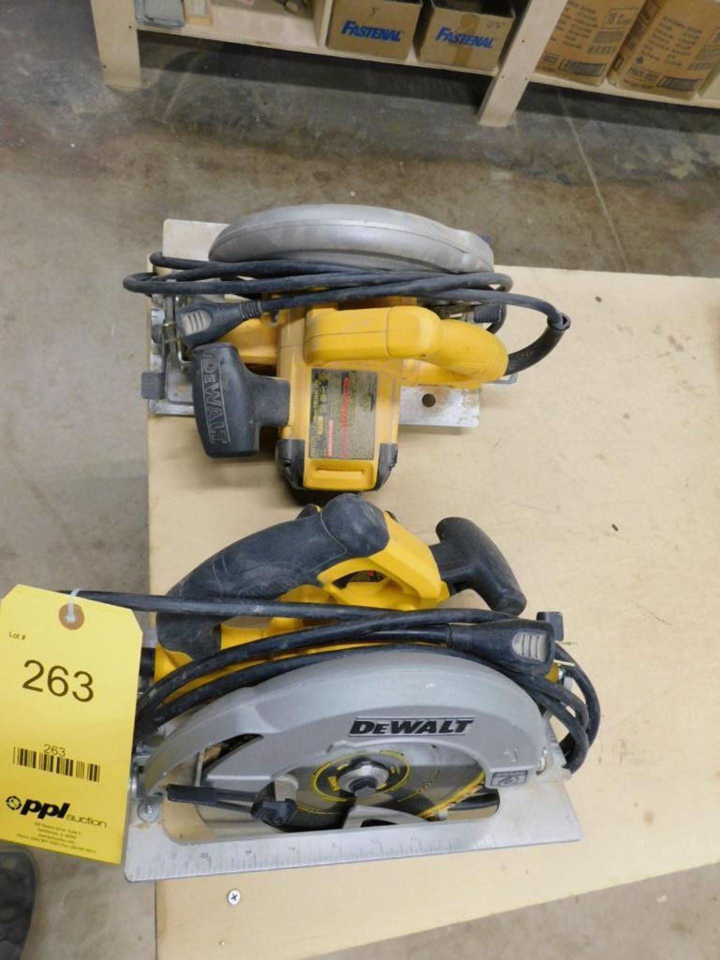 LOT: (2) 7-1/4 Dewalt Circular Saws