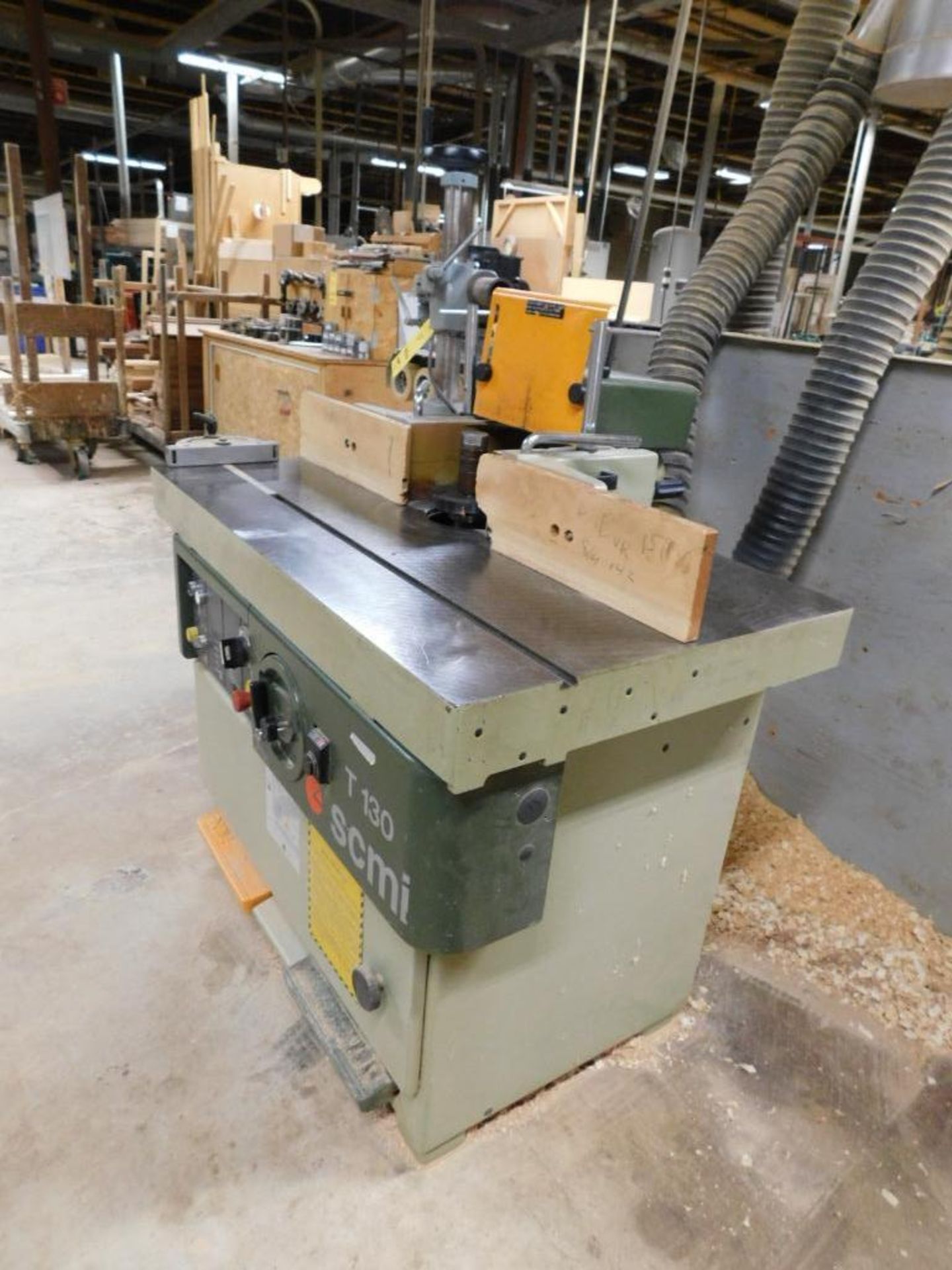 SCMI Moulder/Shaper, Model T-130N, S/N AB/105698, Analog Control, T-Slot Table, Delta Swing Away Pow - Image 4 of 10