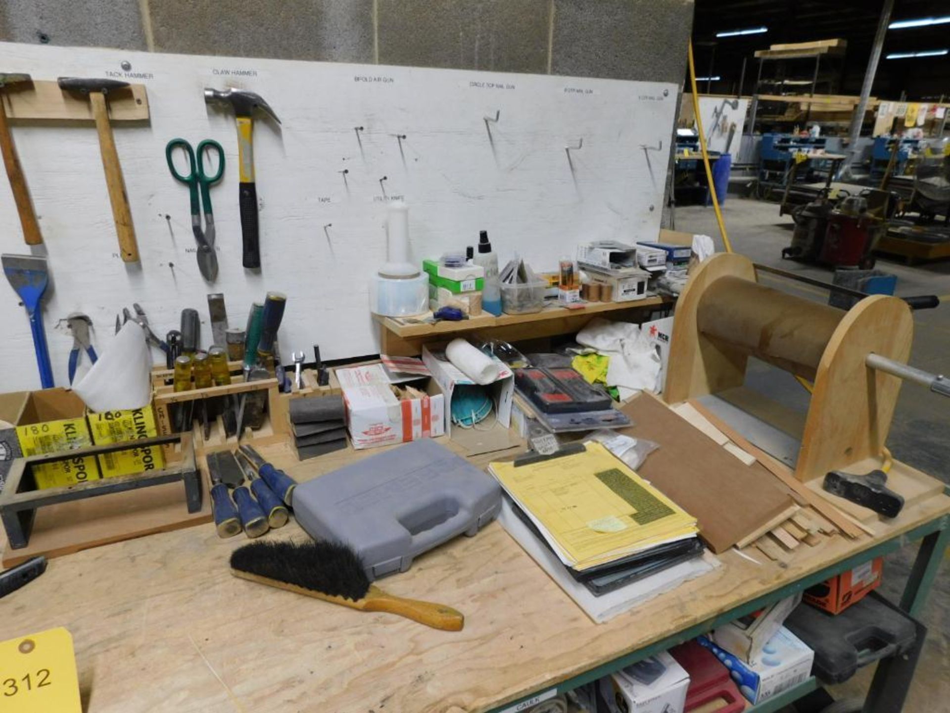 LOT: Table w/Assorted Hand Tools, Fasteners, Fillers, etc. - Image 5 of 5