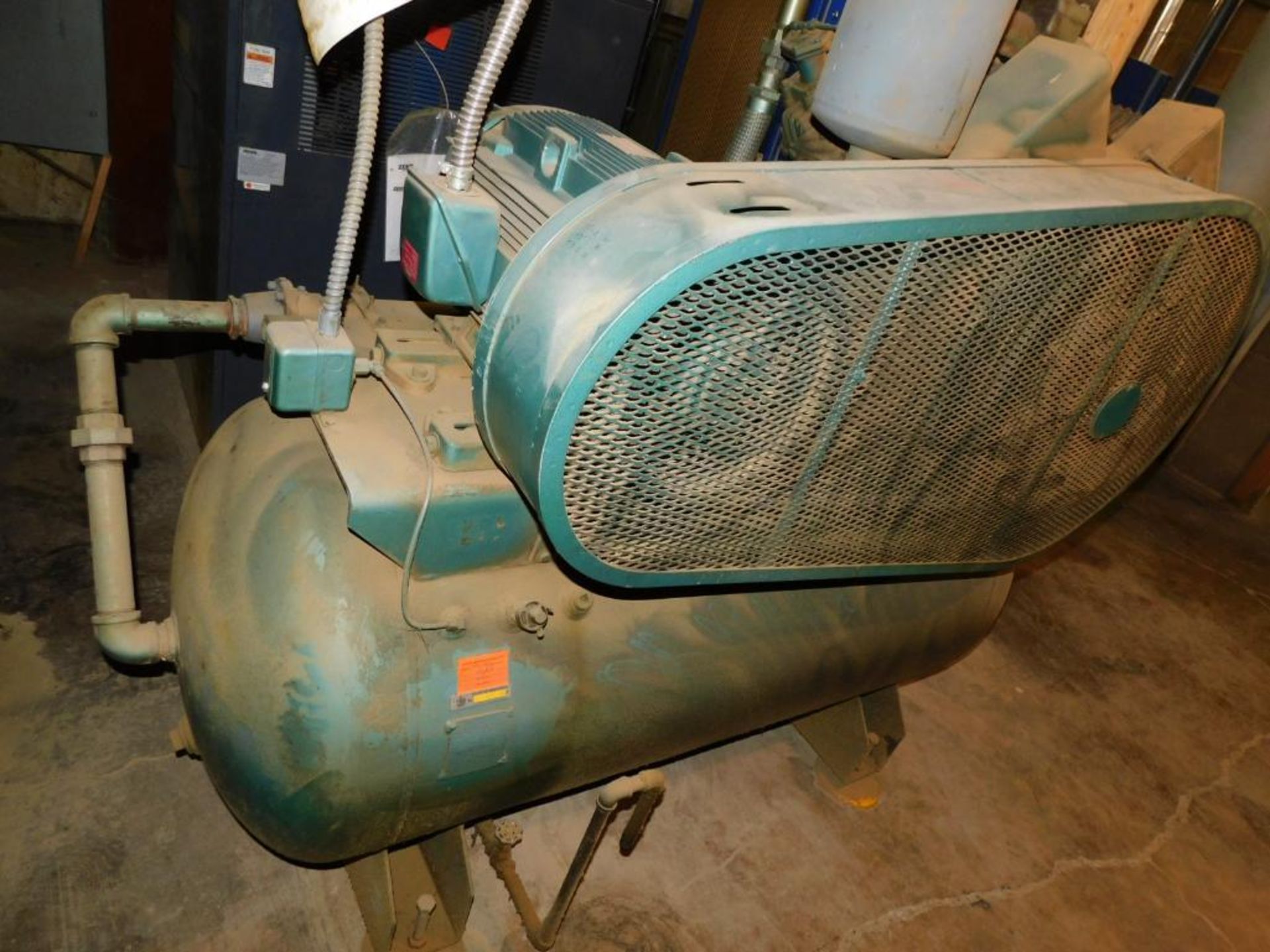 Quincy Piston Type Air Compressor, Model 5120-7, S/N 102211-LS, 25 HP, Horizontal Receiver - Image 3 of 3