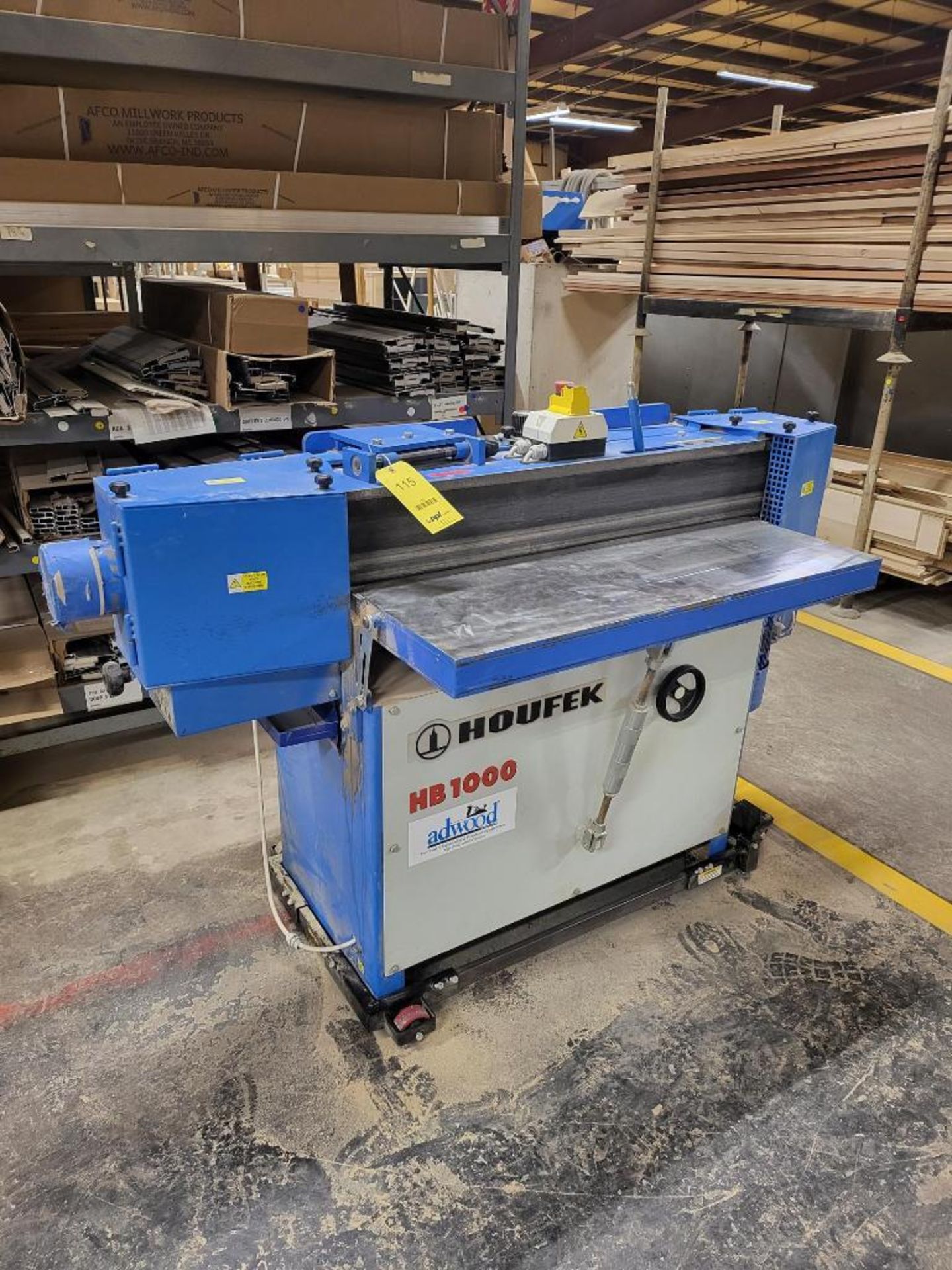 Houfek Double Side Edge Sander, Model HB-1000, S/N 606 (2007), 30 HP, Tilting Push Guide - Image 2 of 5