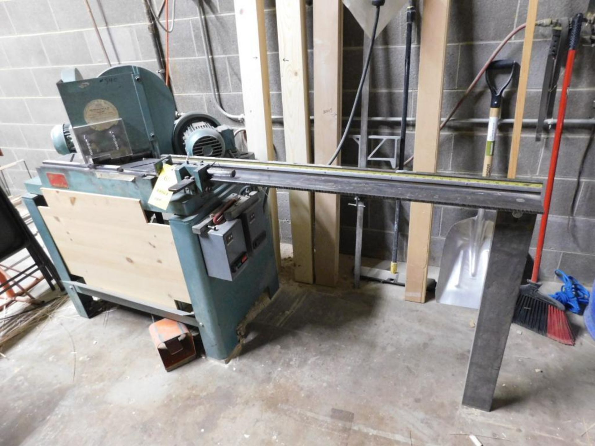 Pistorius Notcher, Model MN-100, S/N 72182, Twin 1.5 HP Down Acting Saw Heads, Foot Pedal, 52" Stock - Image 2 of 9