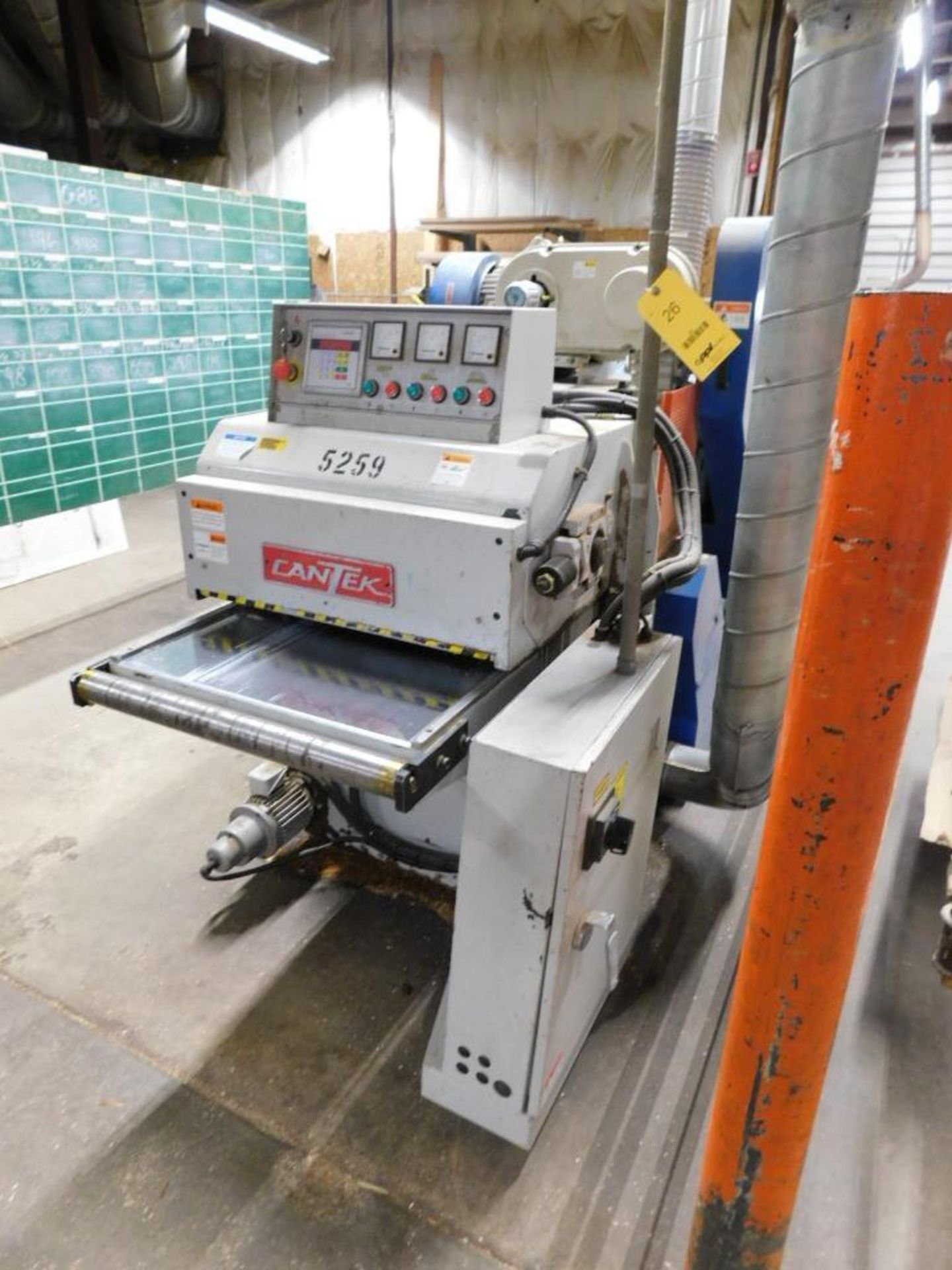Cantek 25" Double Surface Planer, Model GT-635-ARD, S/N H-1962 (2004), Helical Head, DP525 PLC Contr - Image 6 of 11