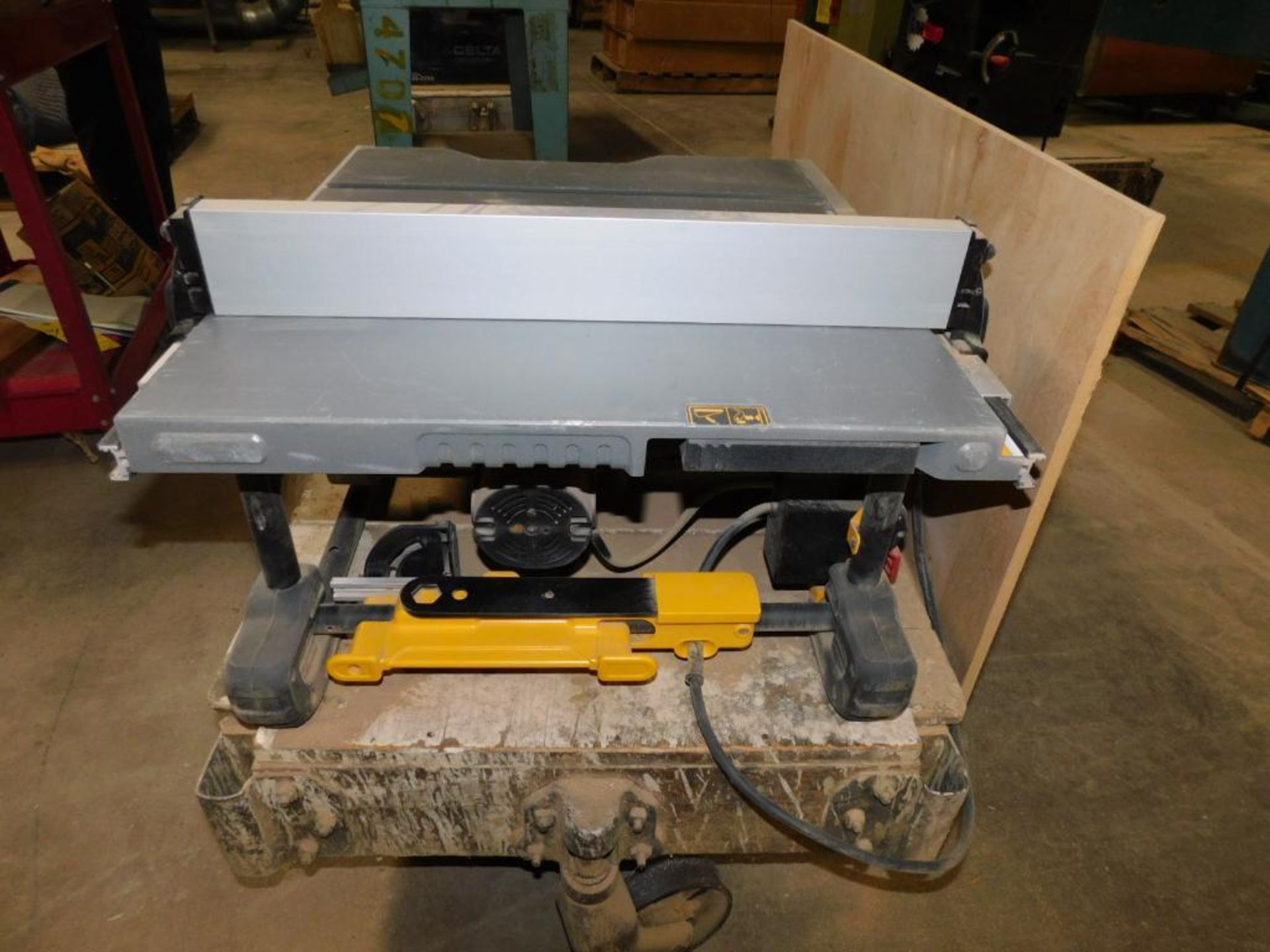 Dewalt Portable 10" Table Saw w/Stand & Rolling Shop Cart - Image 3 of 5