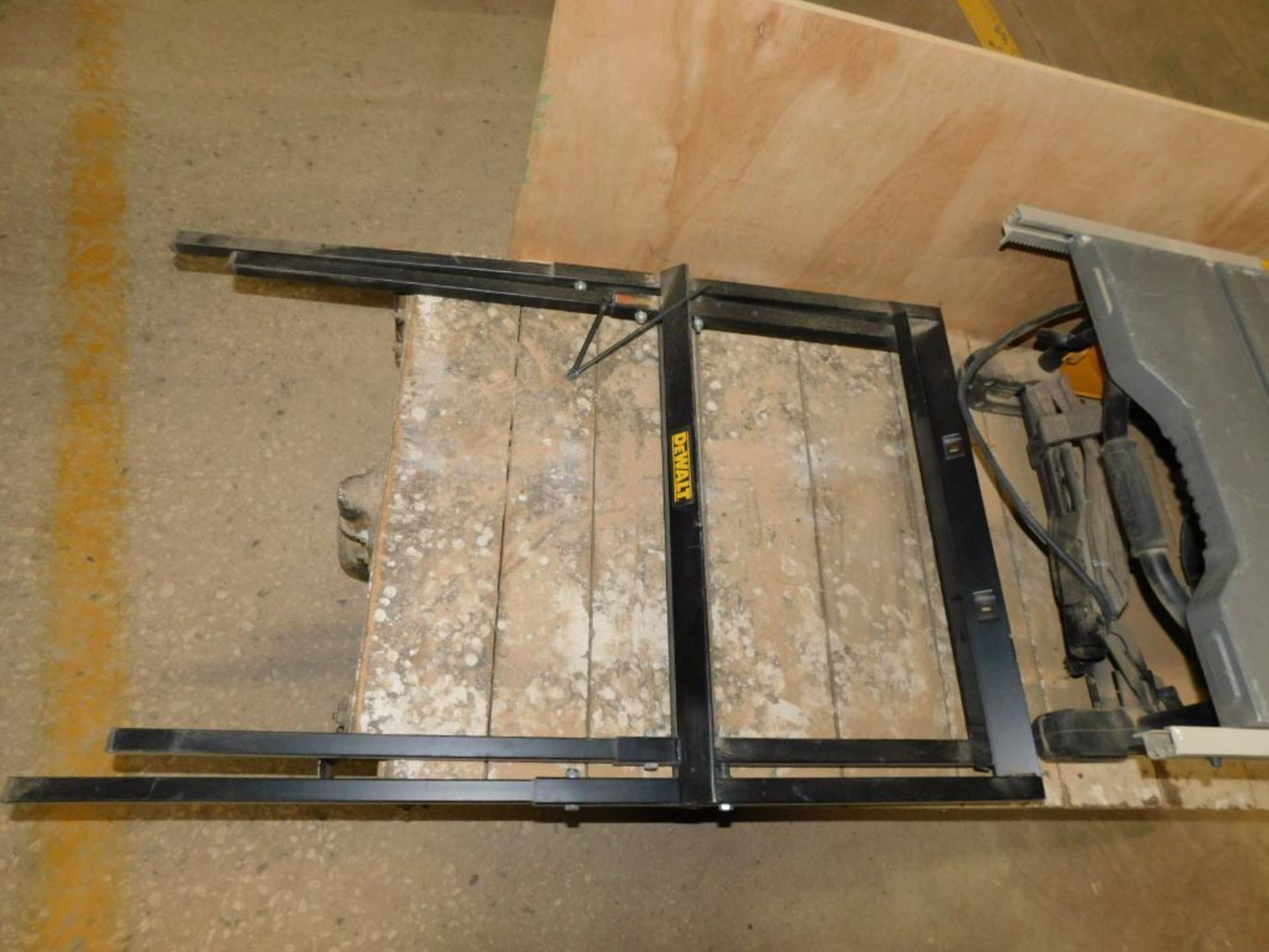 Dewalt Portable 10" Table Saw w/Stand & Rolling Shop Cart - Image 5 of 5