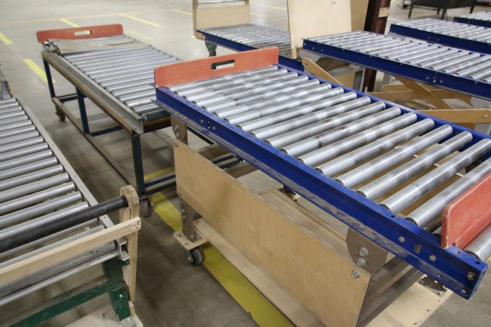 LOT: (3) Roller Conveyor Lines on Wheels, 60" x 30", 66" x 30" and 82" x 30", Heights of 30" and 36" - Image 2 of 2