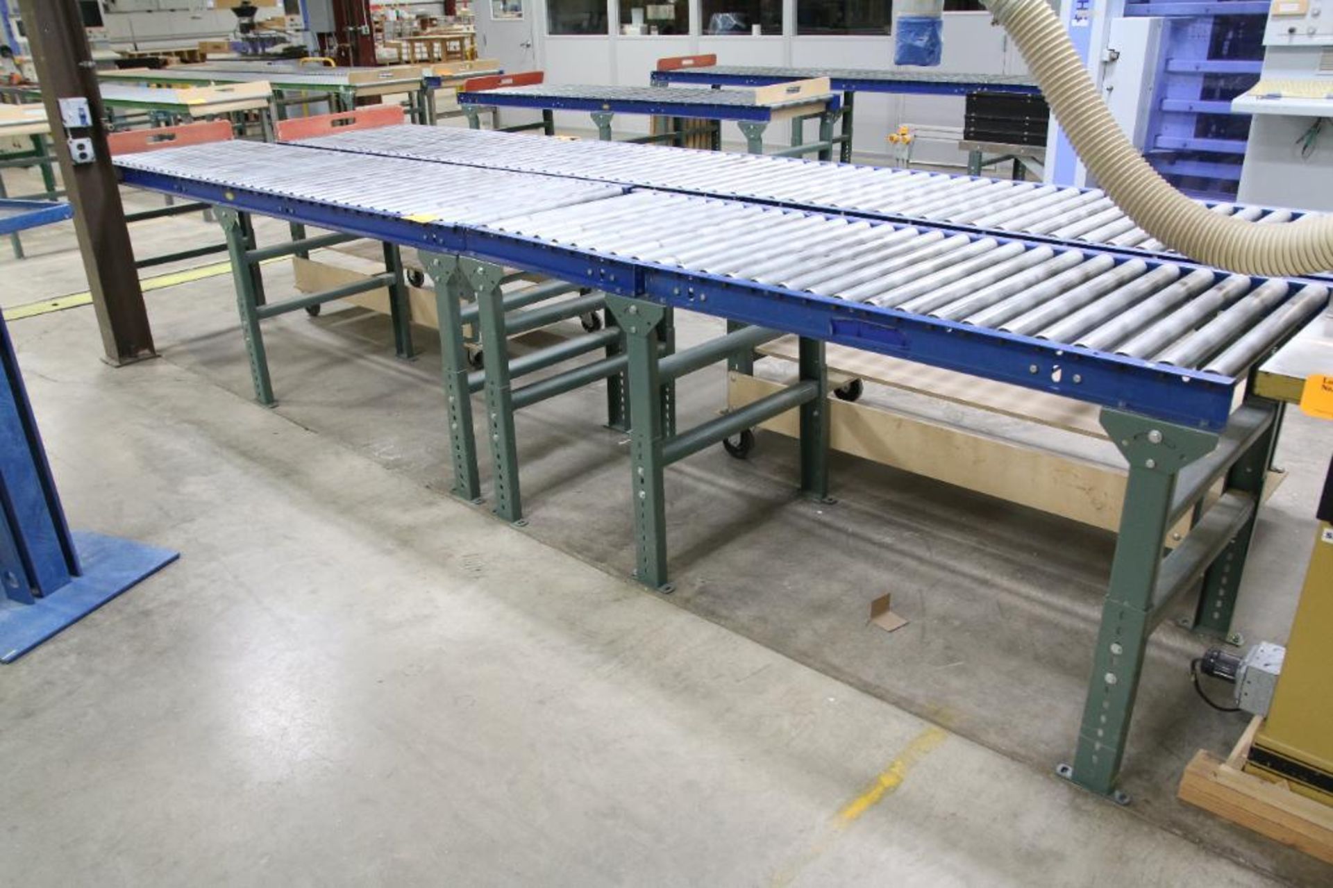 LOT: (2) Roller Conveyor Lines, (1) 83" x 30", (1) 120" x 30", Both are 36" High