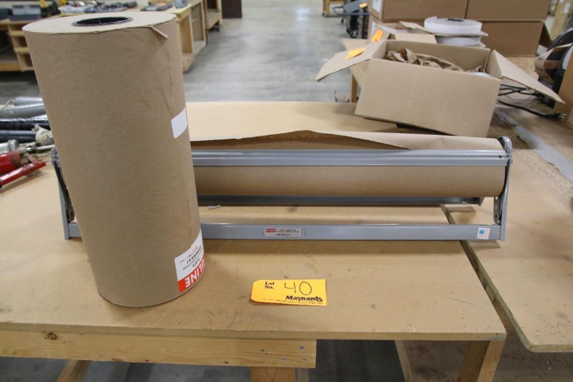LOT: (2) Rolls of Kraft Paper with Dispensing Stand
