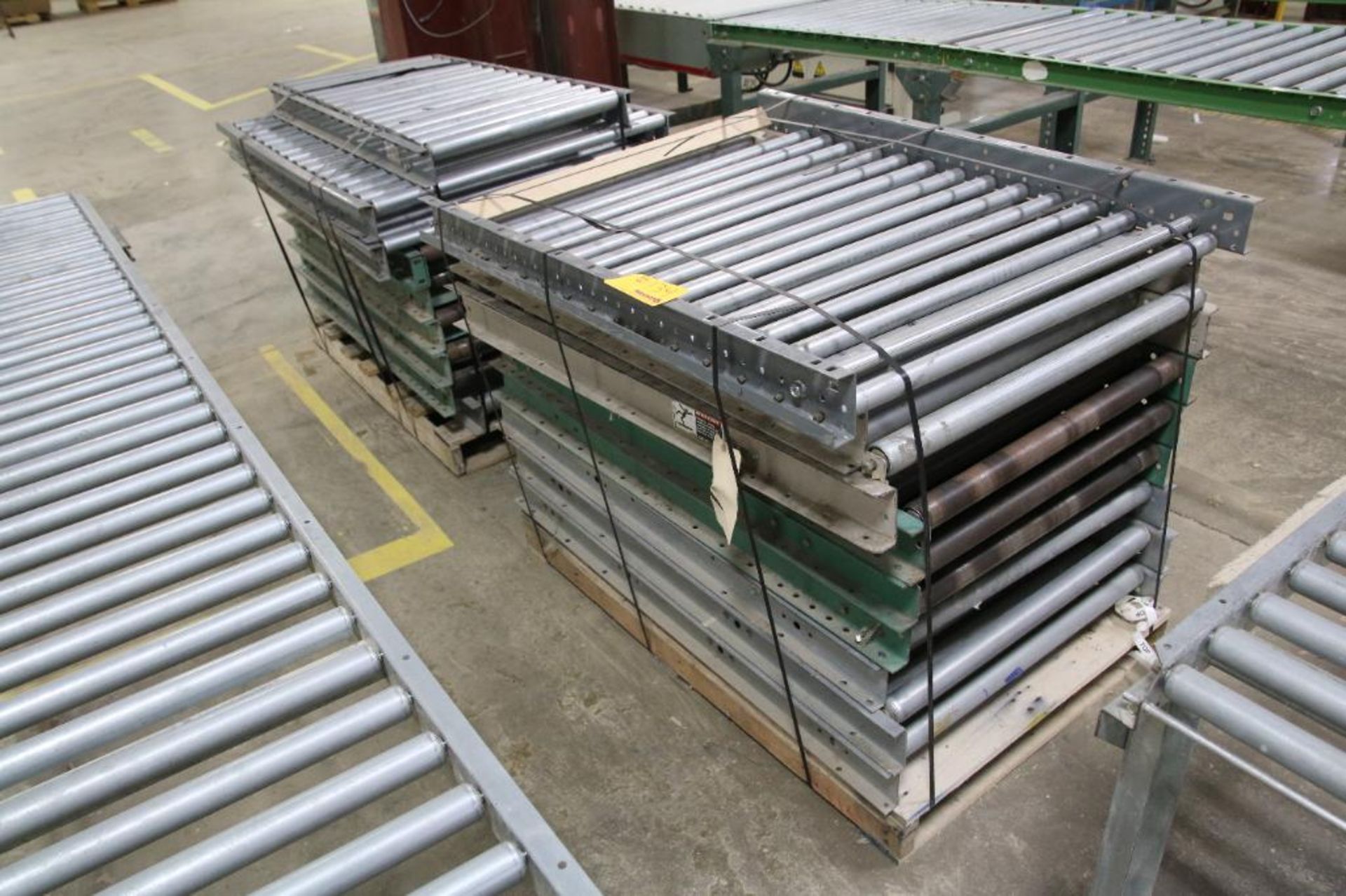 (2) Pallets of Roller Conveyor Lines, No Stands, 48" Long with 24" - 36" Range in Width