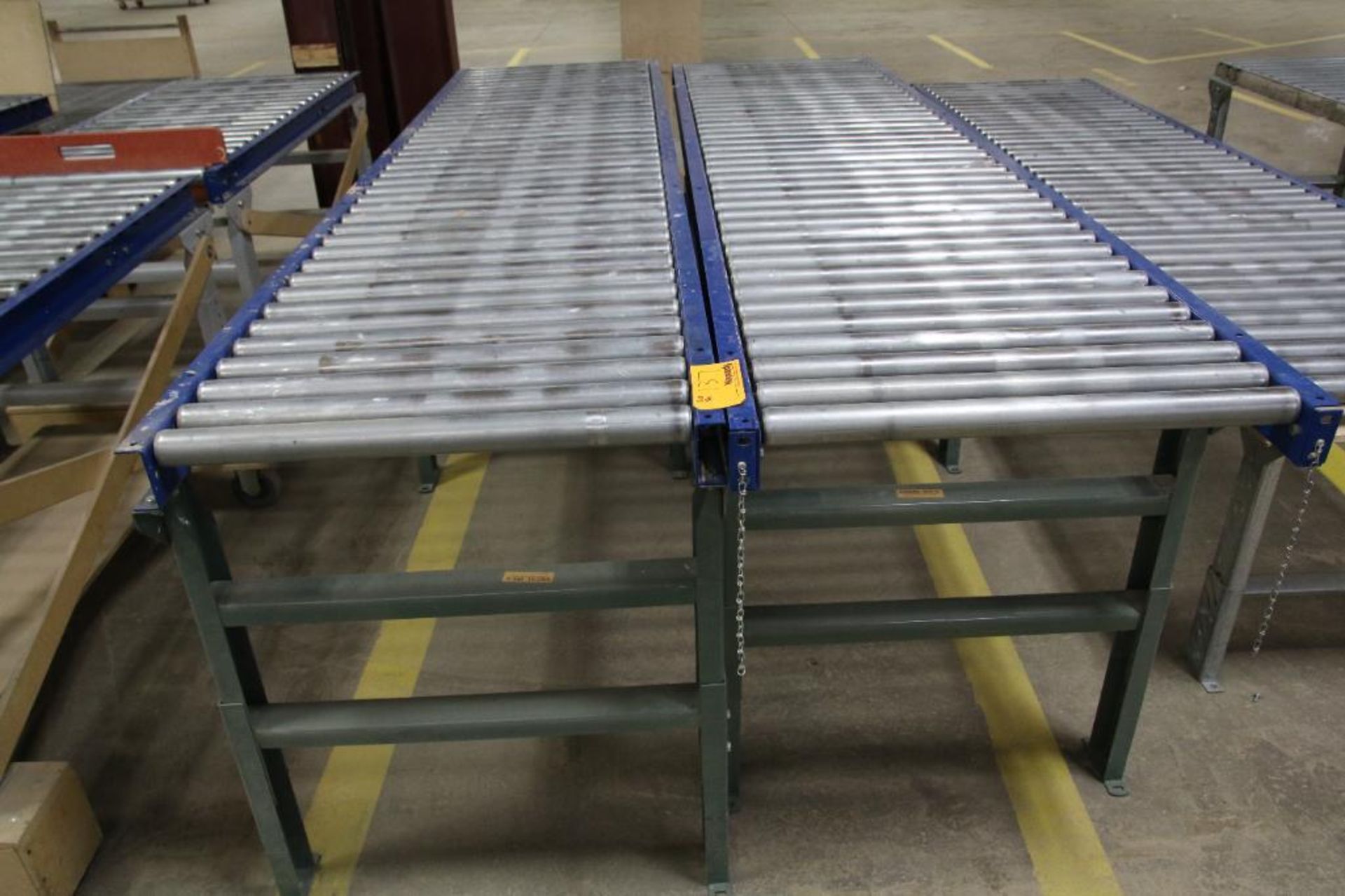 LOT: (2) Roller Conveyor Lines, Both are 120" x 30" x 36" High