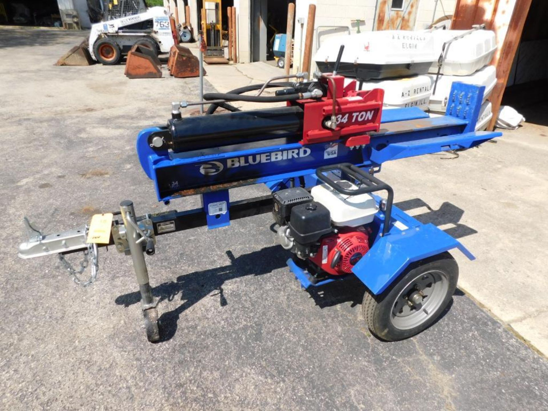 Bluebird LS34 Vertical/Horizontal Log Splitter, 34-Ton Towable, Honda GX270 Gas Motor, VIN 4B9B1L7S6