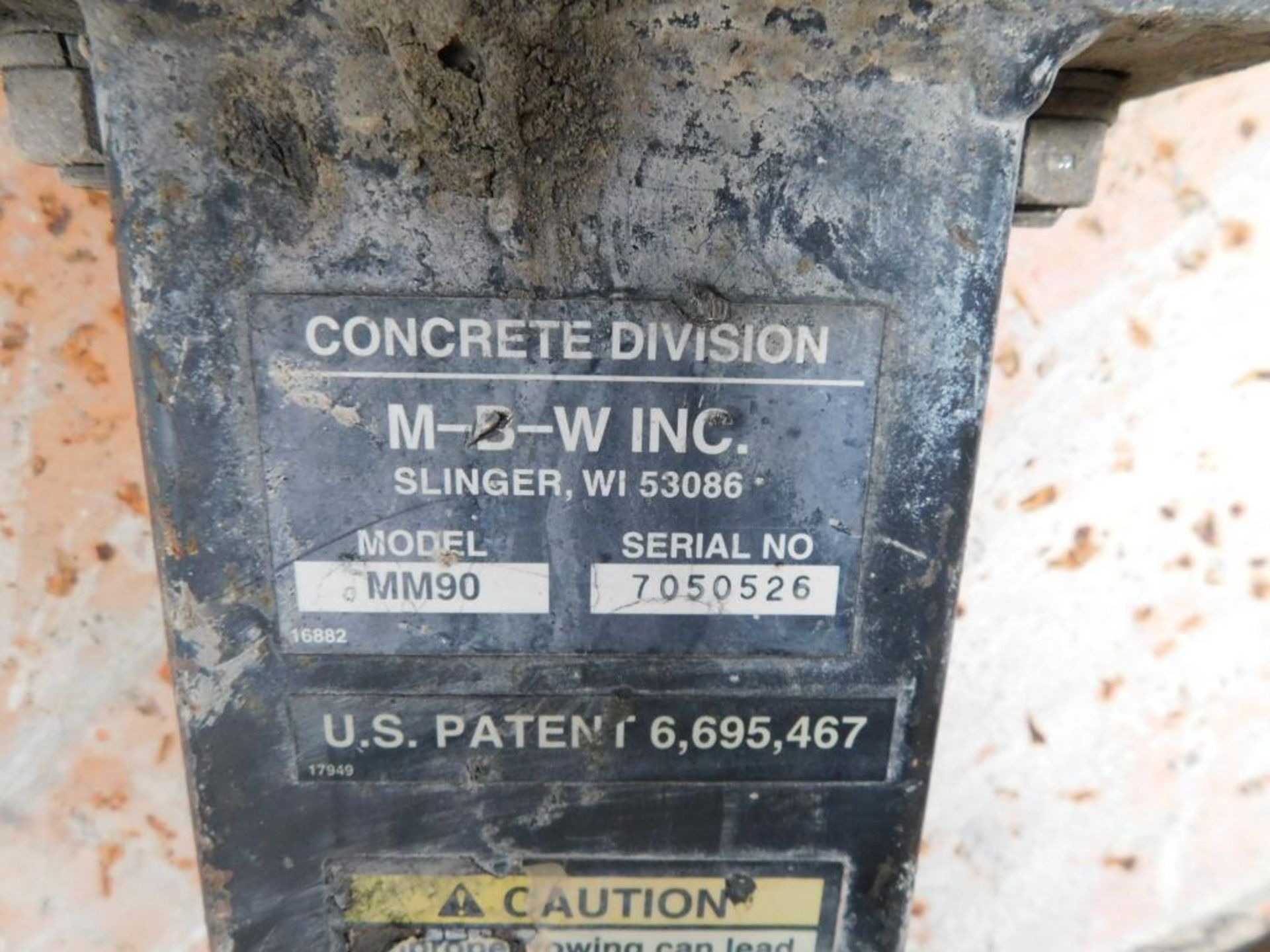 Concrete Division 9 Cu. Ft. Towable Gas Mortar Mixer, Model MM90, S/N 7050526 - Image 9 of 9
