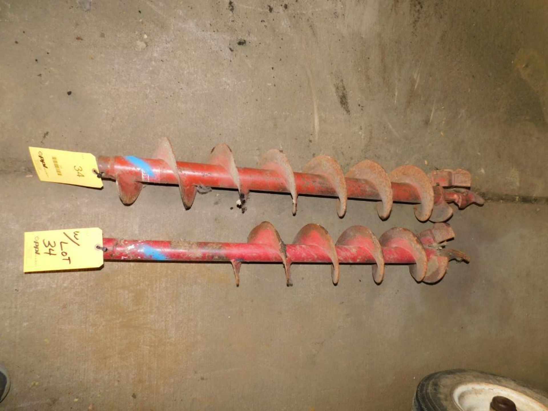 LOT: (2) 6" Auger Bits for Post Hole Digger, 36" Long