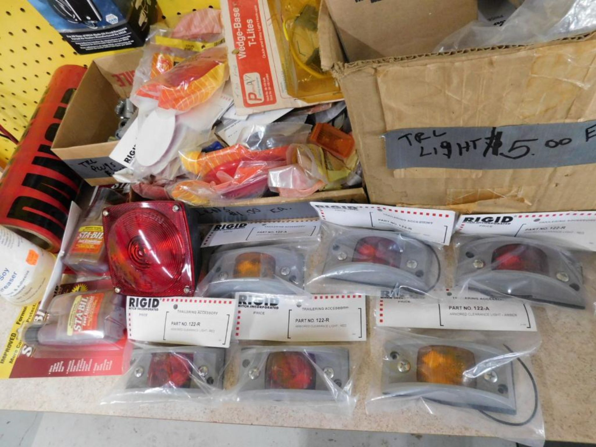 LOT: Assorted Trailer Lights & Accessories, Hitches, Ball Hitches, Pins, Light Adaptors, Plugs, etc. - Image 2 of 8