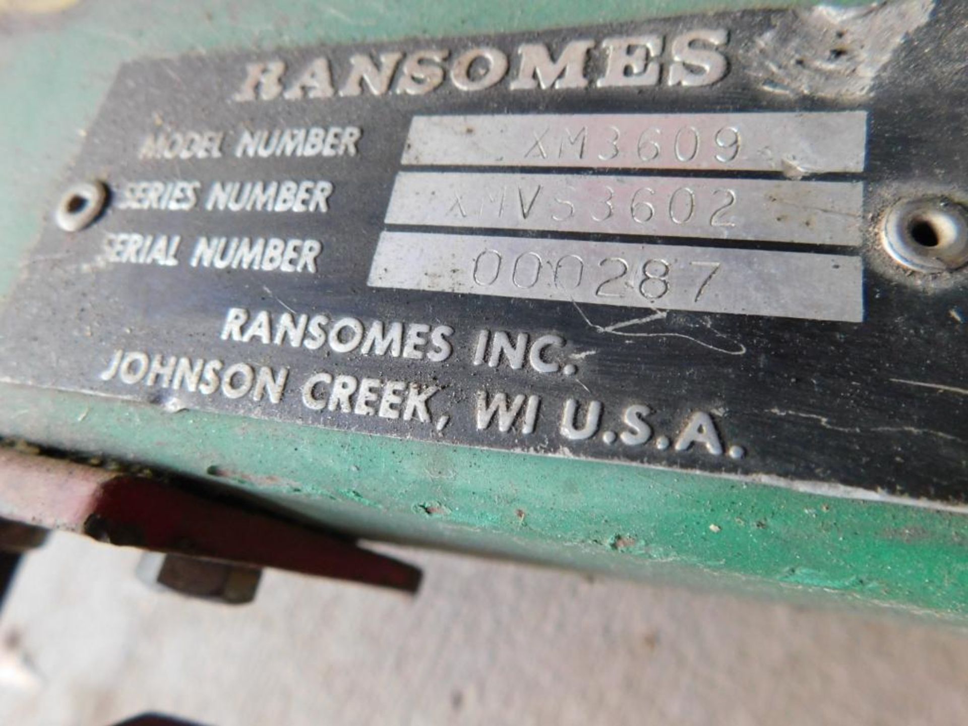 Ransomes XM3609 36" Mower w/Kohler Command 12.5 HP Gas Motor & Jungle Wheels Ridge Sulke, S/N 000287 - Image 8 of 8