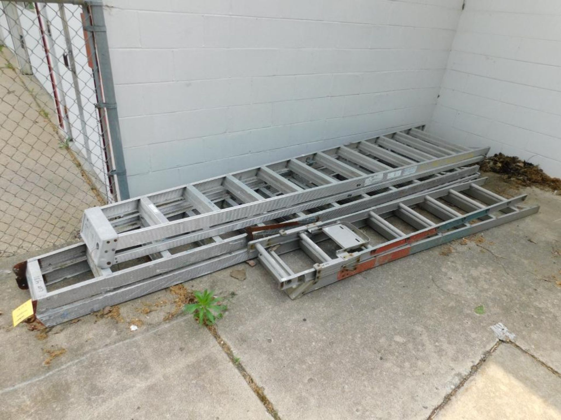 LOT: Aluminum A-Frame Ladders, (2) 12', (1) 8'