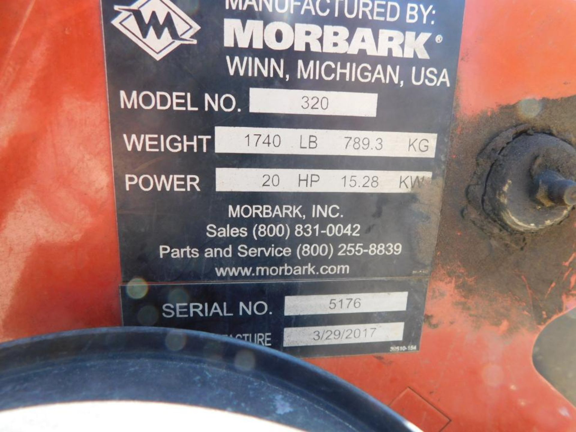 2017 Morbark Boxer 320 Mini Track Skid Steer Loader, 42" Paladin Bradco Bucket w/Teeth, Gas, 20 HP, - Image 10 of 11